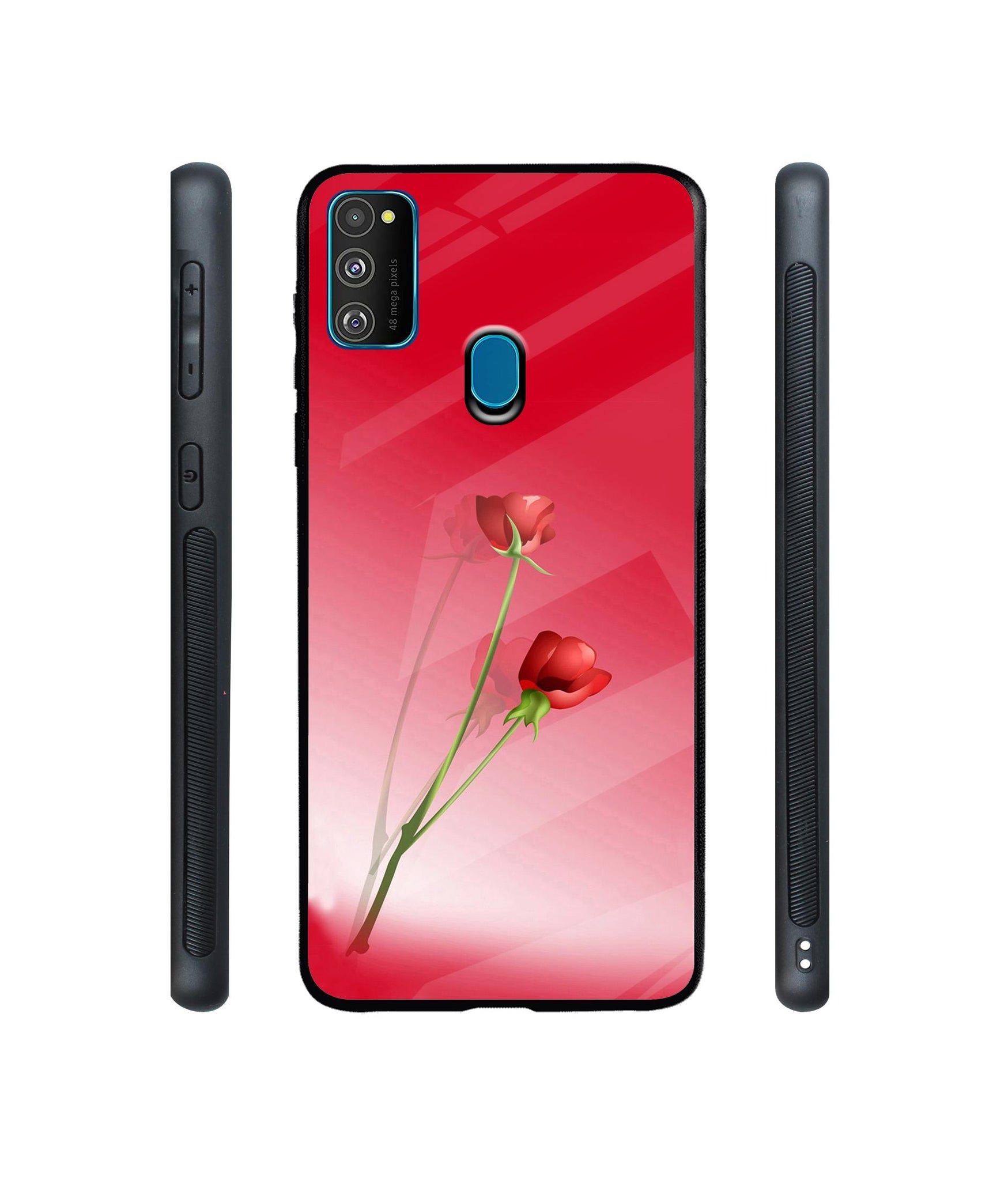Red Roses Designer Printed Glass Cover for Samsung Galaxy M21 / M30s