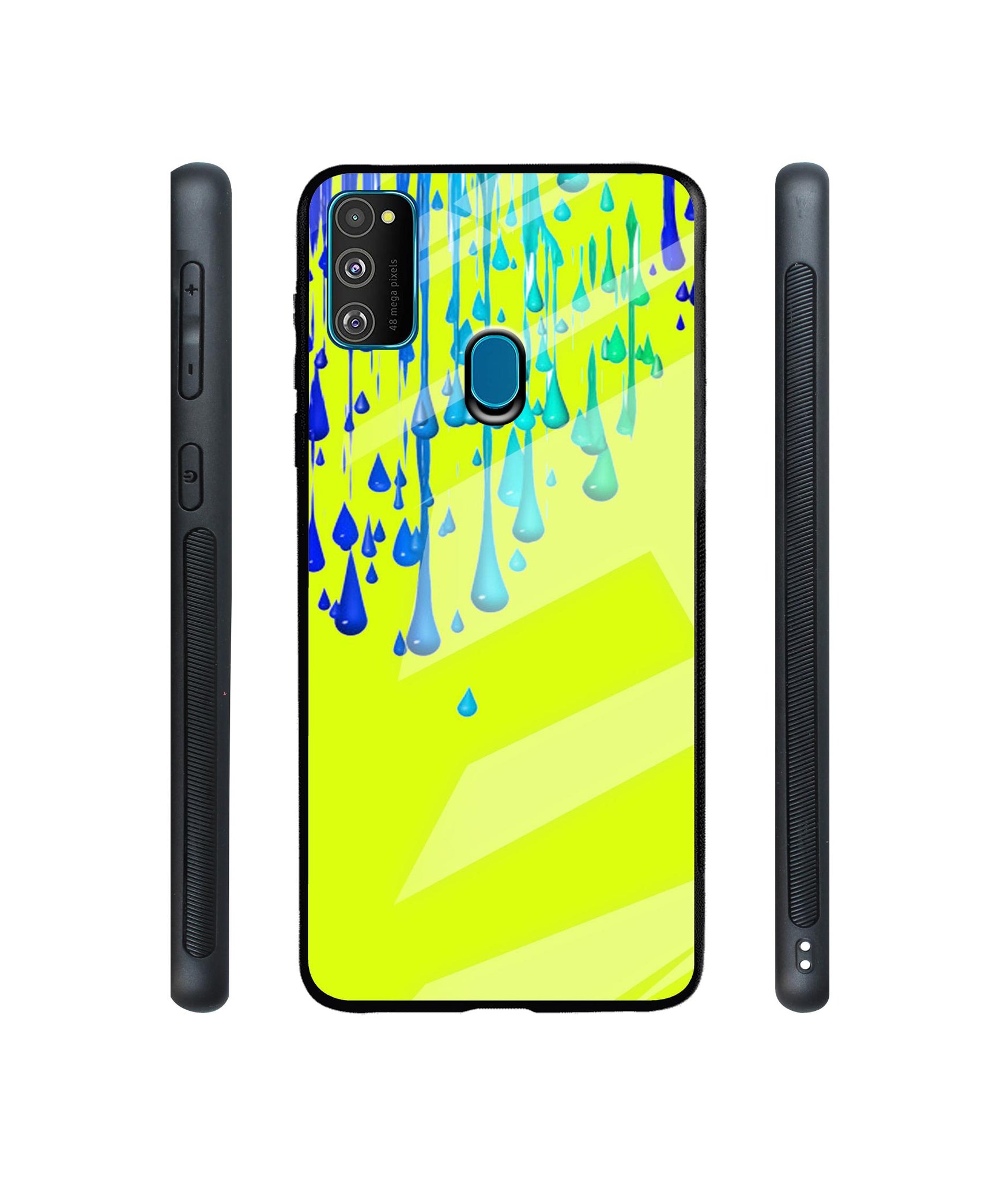 Neon Paint Designer Printed Glass Cover for Samsung Galaxy M21 / M30s