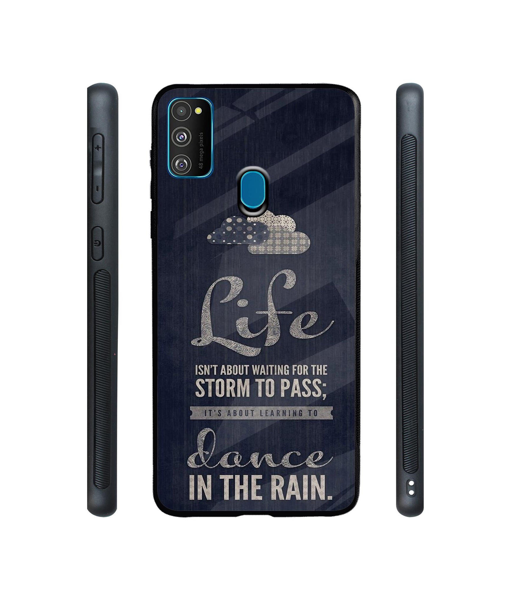 Life Pattern Print Designer Printed Glass Cover for Samsung Galaxy M21 / M30s