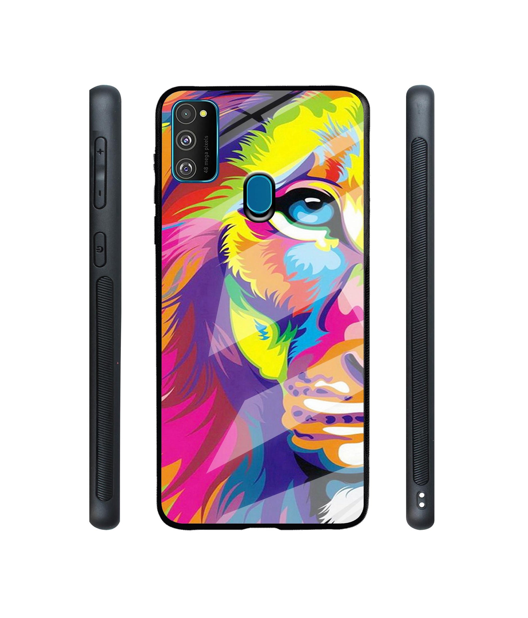 Lion Designer Printed Glass Cover for Samsung Galaxy M21 / M30s