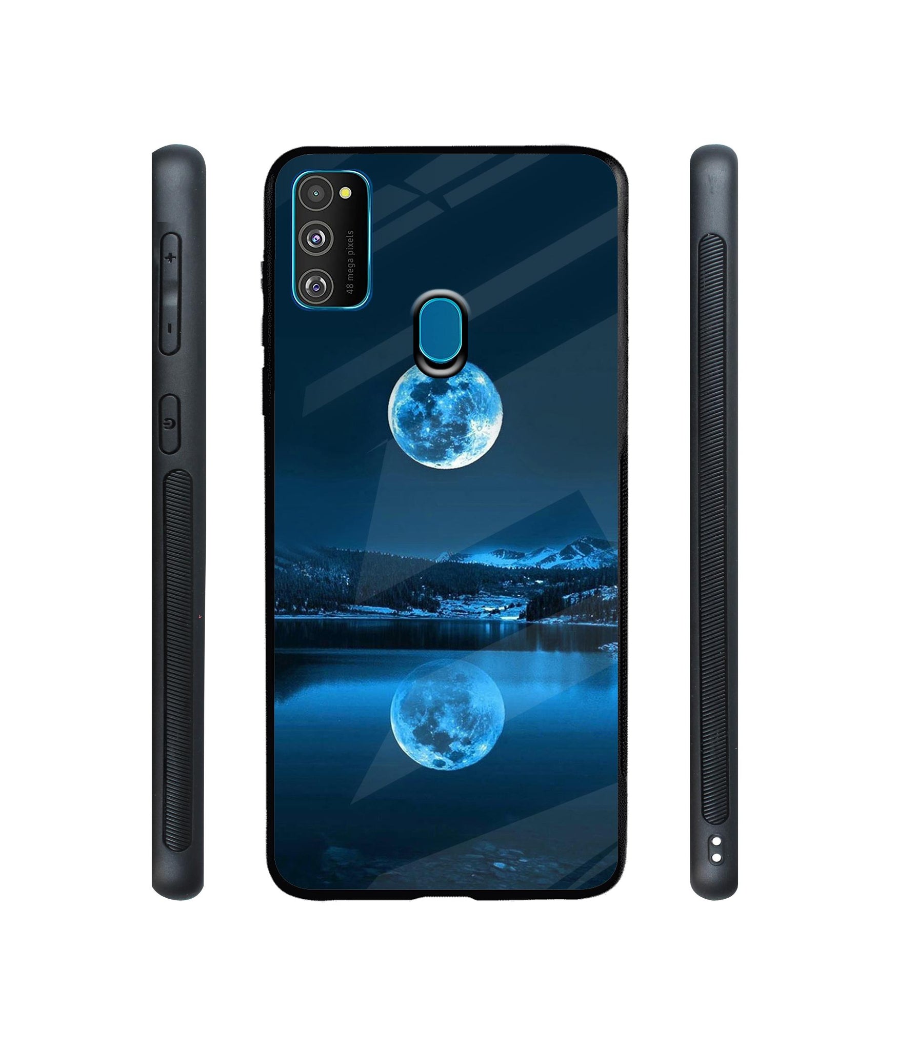 Moon Pattern Print Designer Printed Glass Cover for Samsung Galaxy M21 / M30s