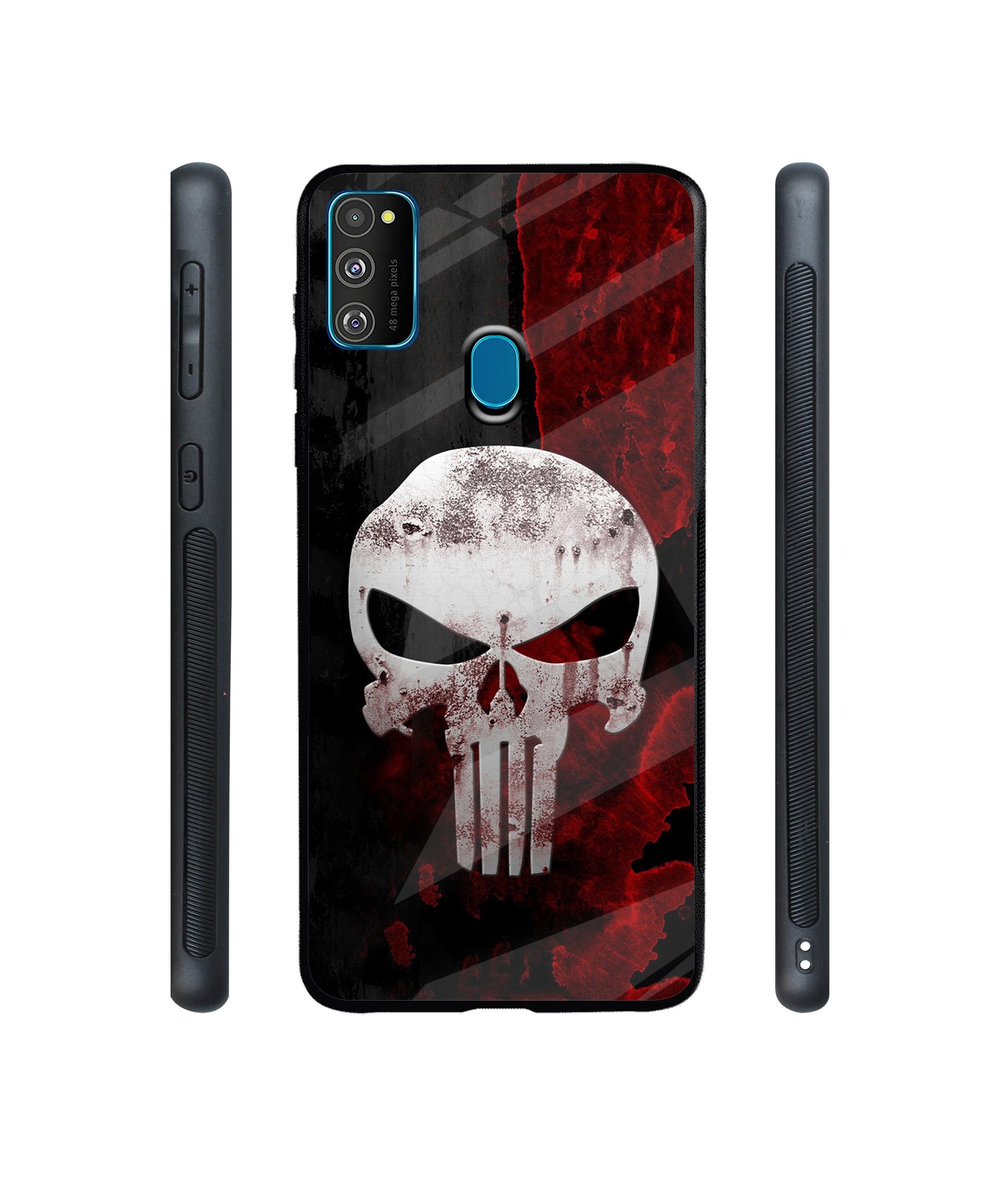 Punisher Skull Designer Printed Glass Cover for Samsung Galaxy M21 / M30s