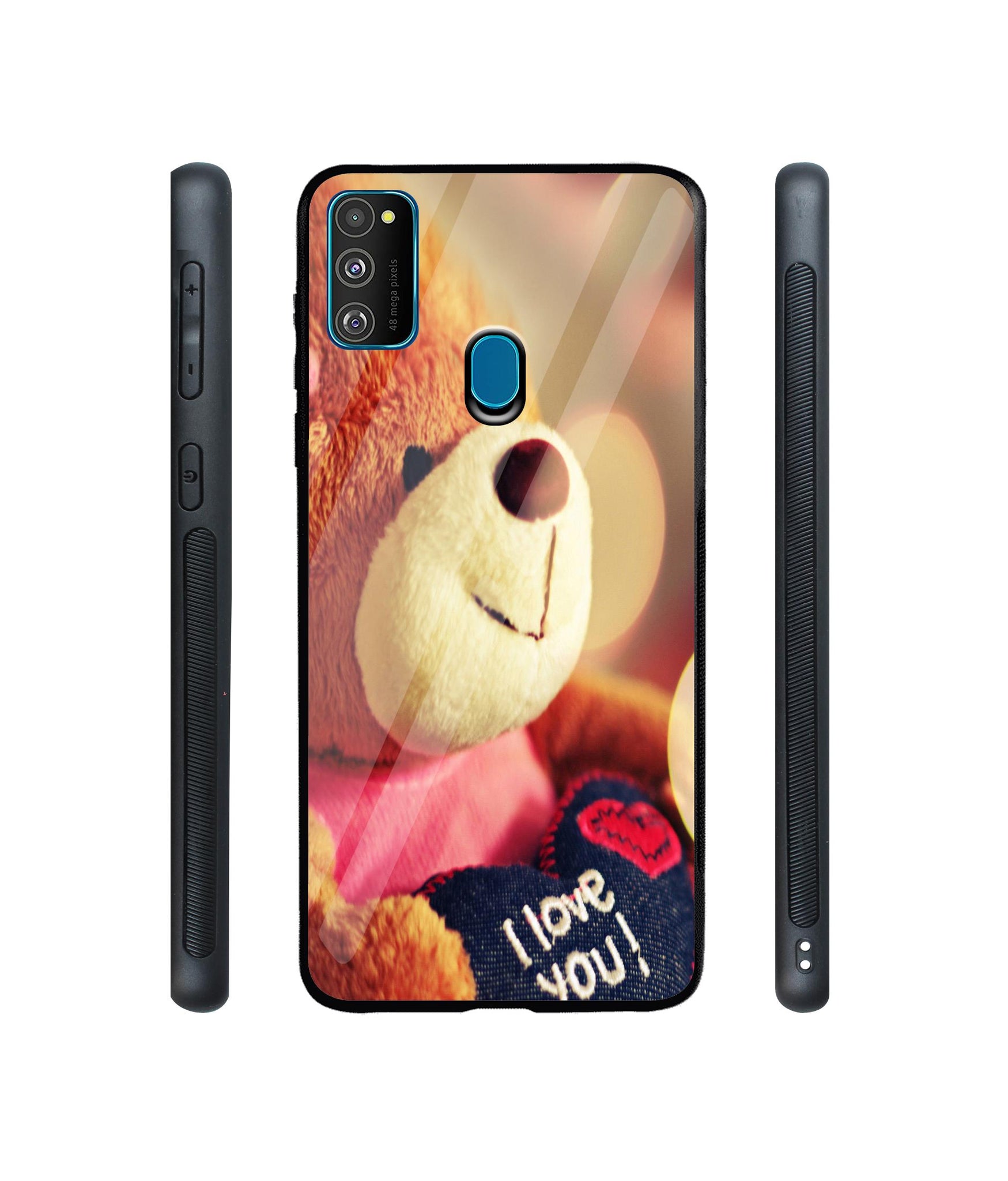 Teddy Bear Designer Printed Glass Cover for Samsung Galaxy M21 / M30s