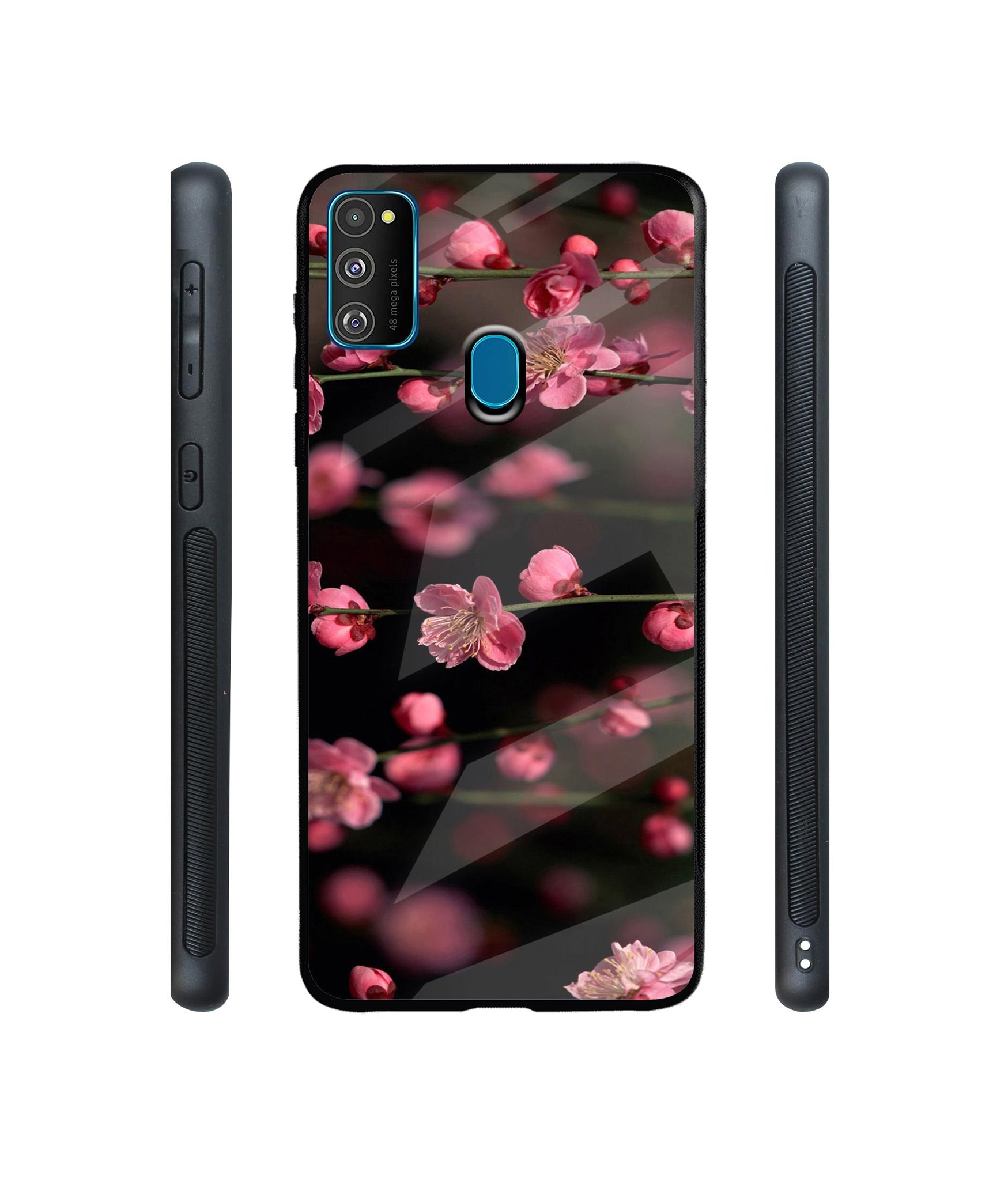 Pink Flowers Designer Printed Glass Cover for Samsung Galaxy M21 / M30s