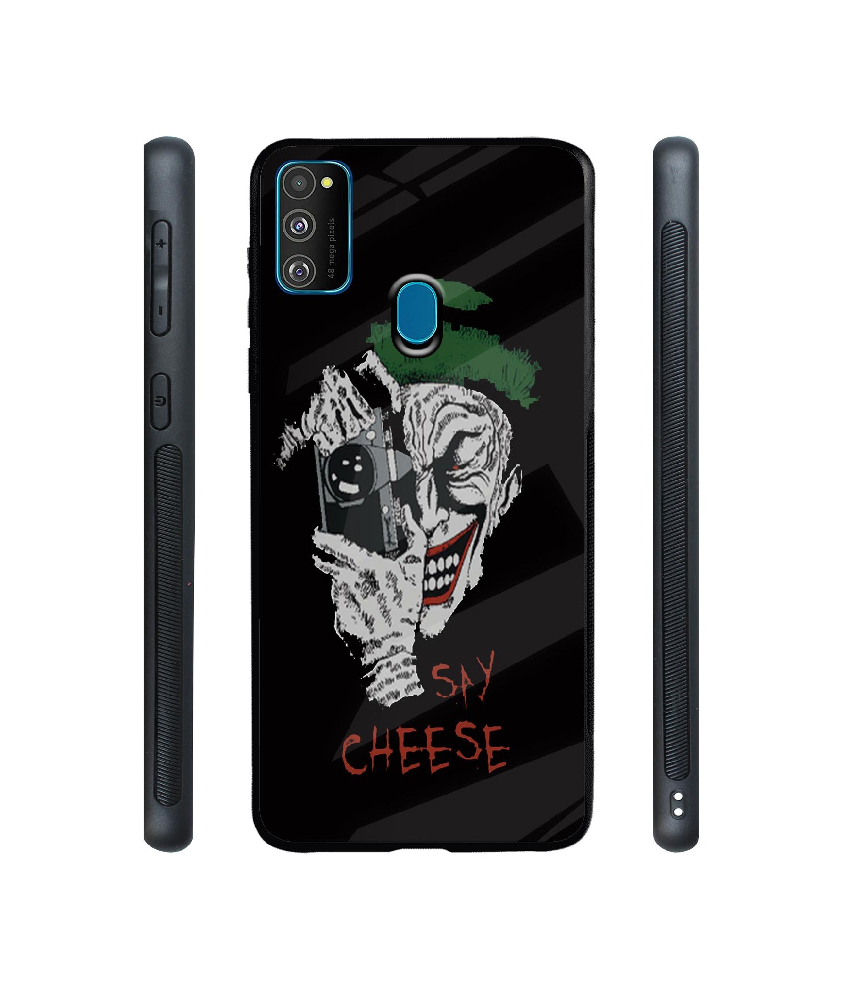 Joker Say Cheese Designer Printed Glass Cover for Samsung Galaxy M21 / M30s