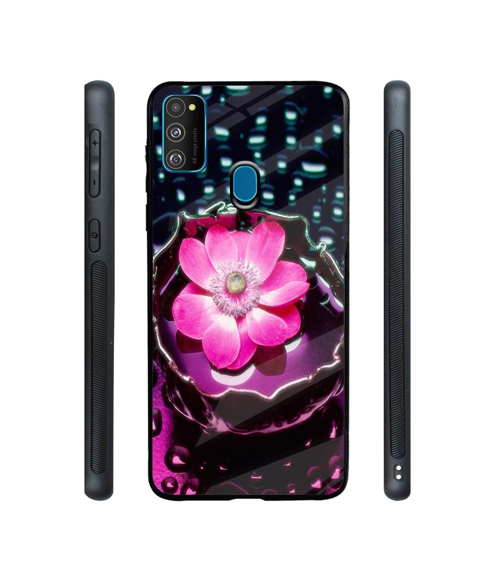 Flower in Water Designer Printed Glass Cover for Samsung Galaxy M21 / M30s