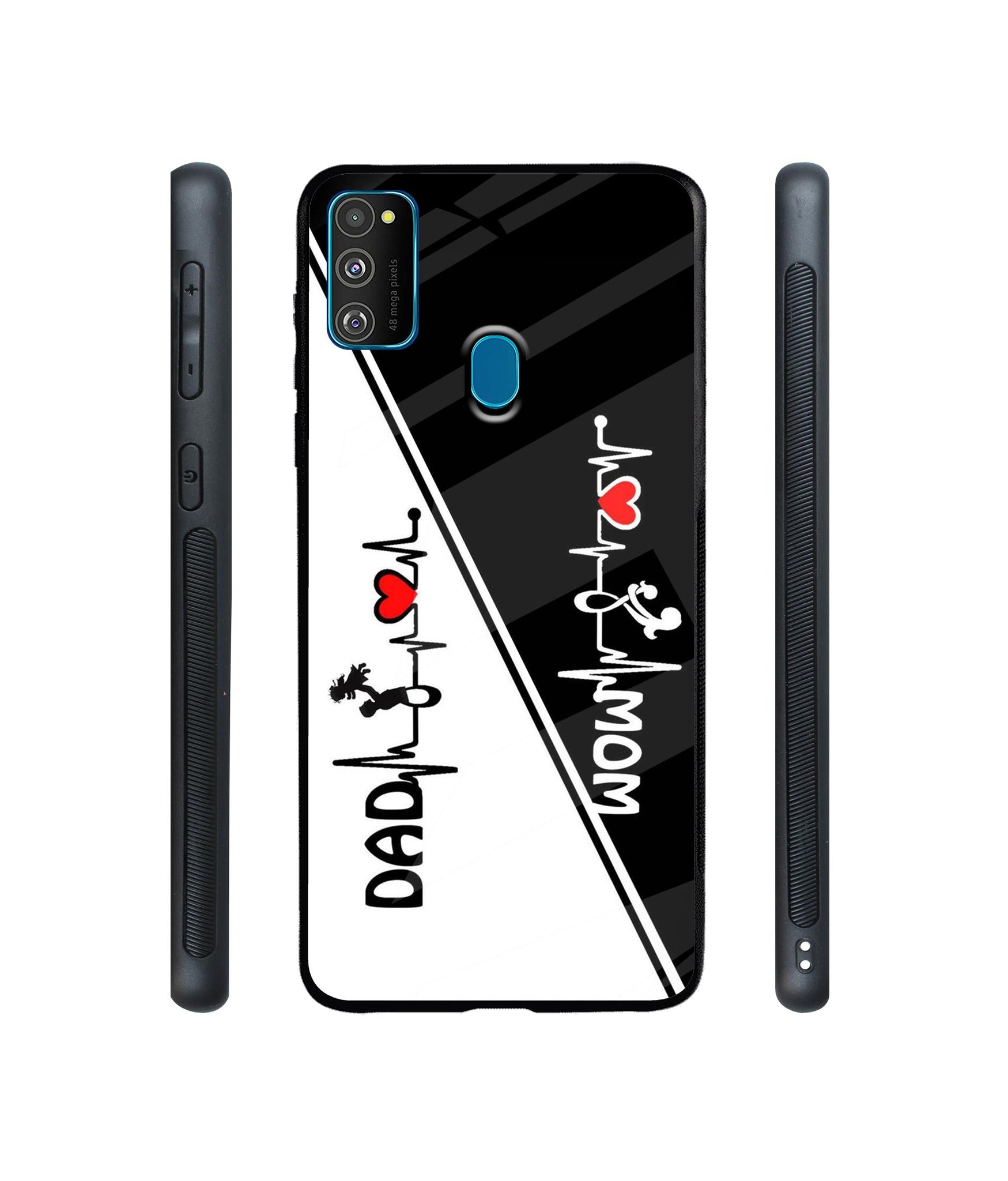 Mom and Dad Lover Designer Printed Glass Cover for Samsung Galaxy M21 / M30s