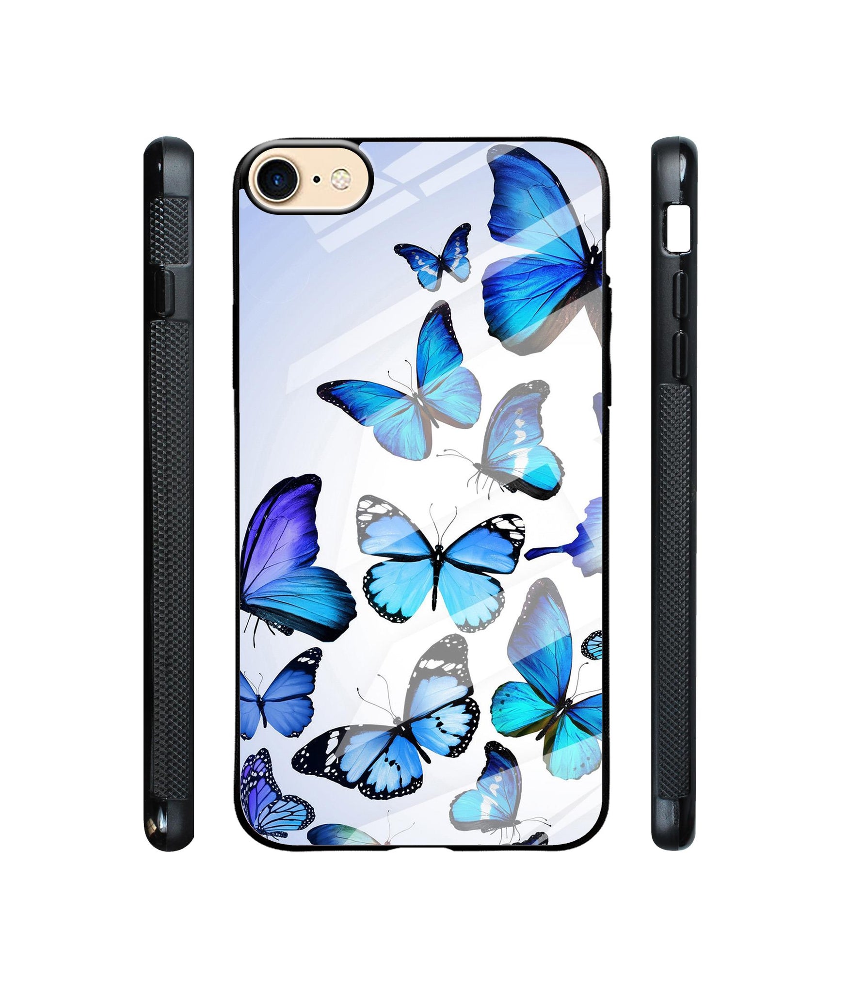 Colorful Butterfly Designer Printed Glass Cover for Apple iPhone 7 / iPhone 8