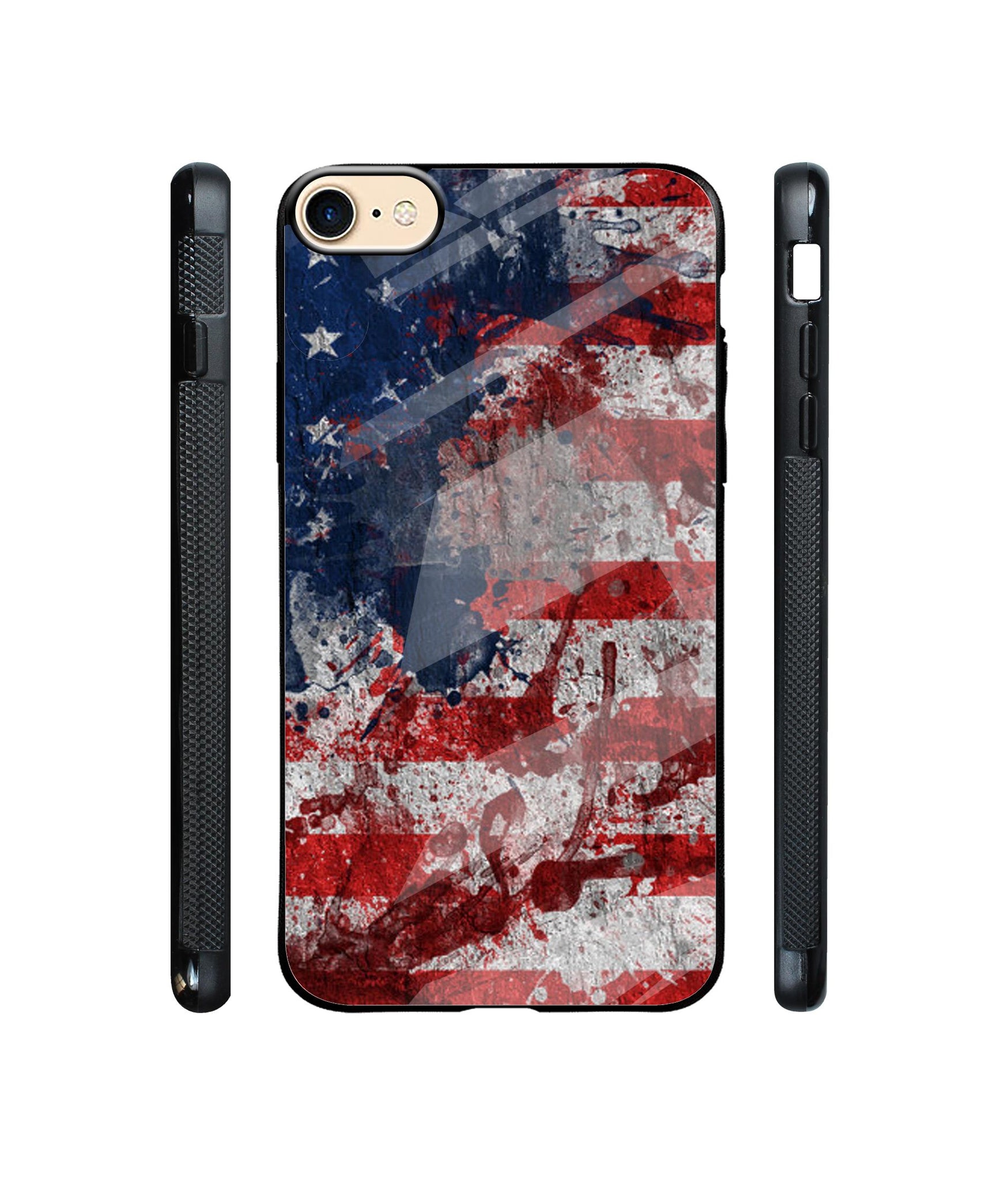 Painting American Designer Printed Glass Cover for Apple iPhone 7 / iPhone 8