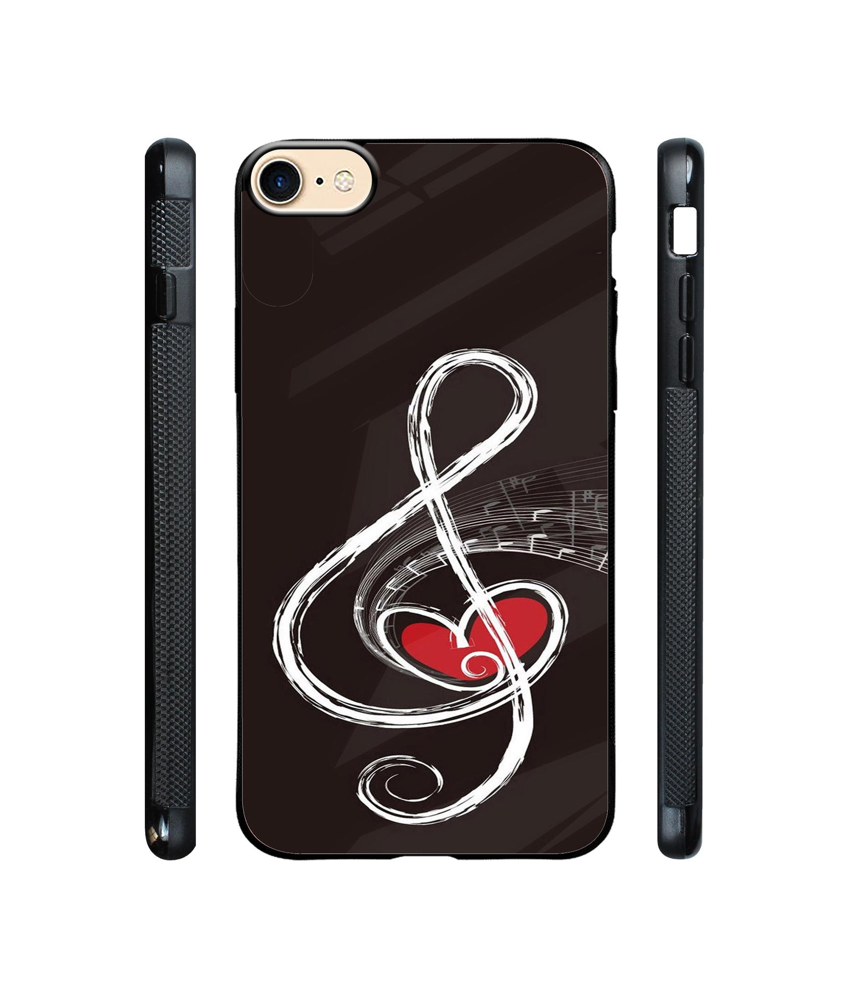 Love Note Music Designer Printed Glass Cover for Apple iPhone 7 / iPhone 8