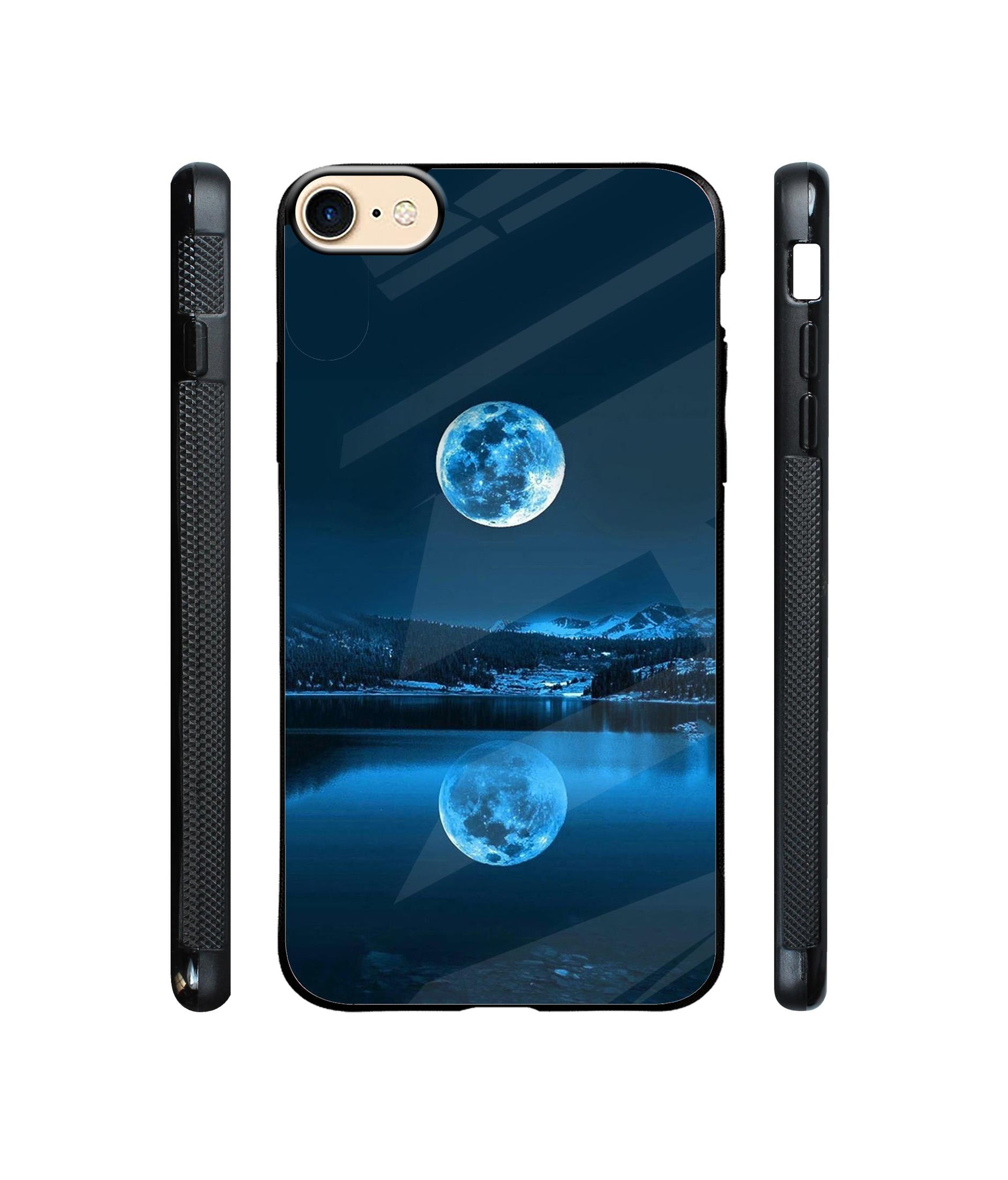 Moon Pattern Print Designer Printed Glass Cover for Apple iPhone 7 / iPhone 8