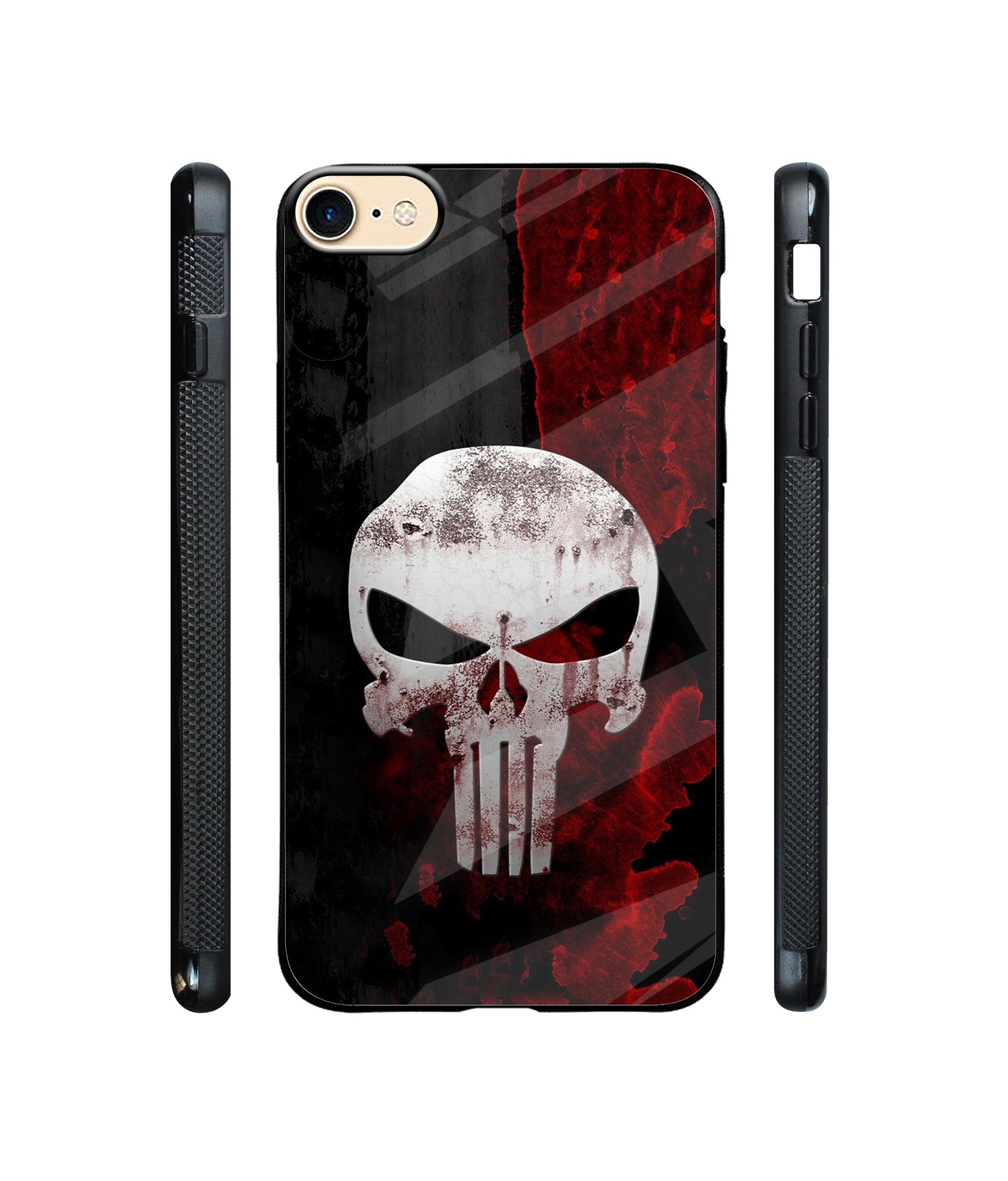 Punisher Skull Designer Printed Glass Cover for Apple iPhone 7 / iPhone 8