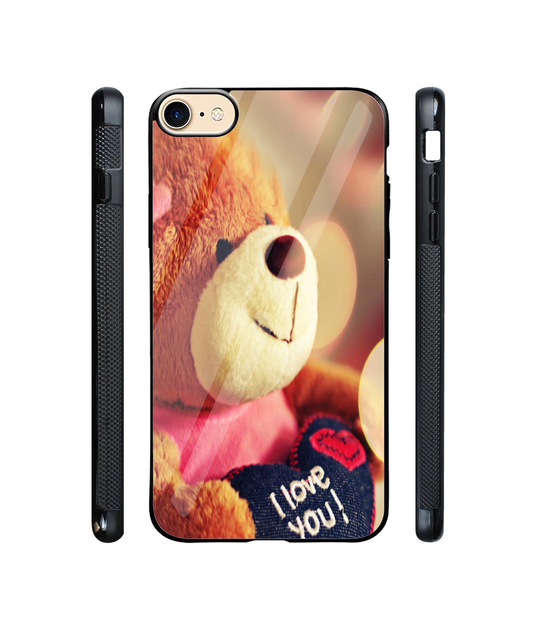 Teddy Bear Designer Printed Glass Cover for Apple iPhone 7 / iPhone 8
