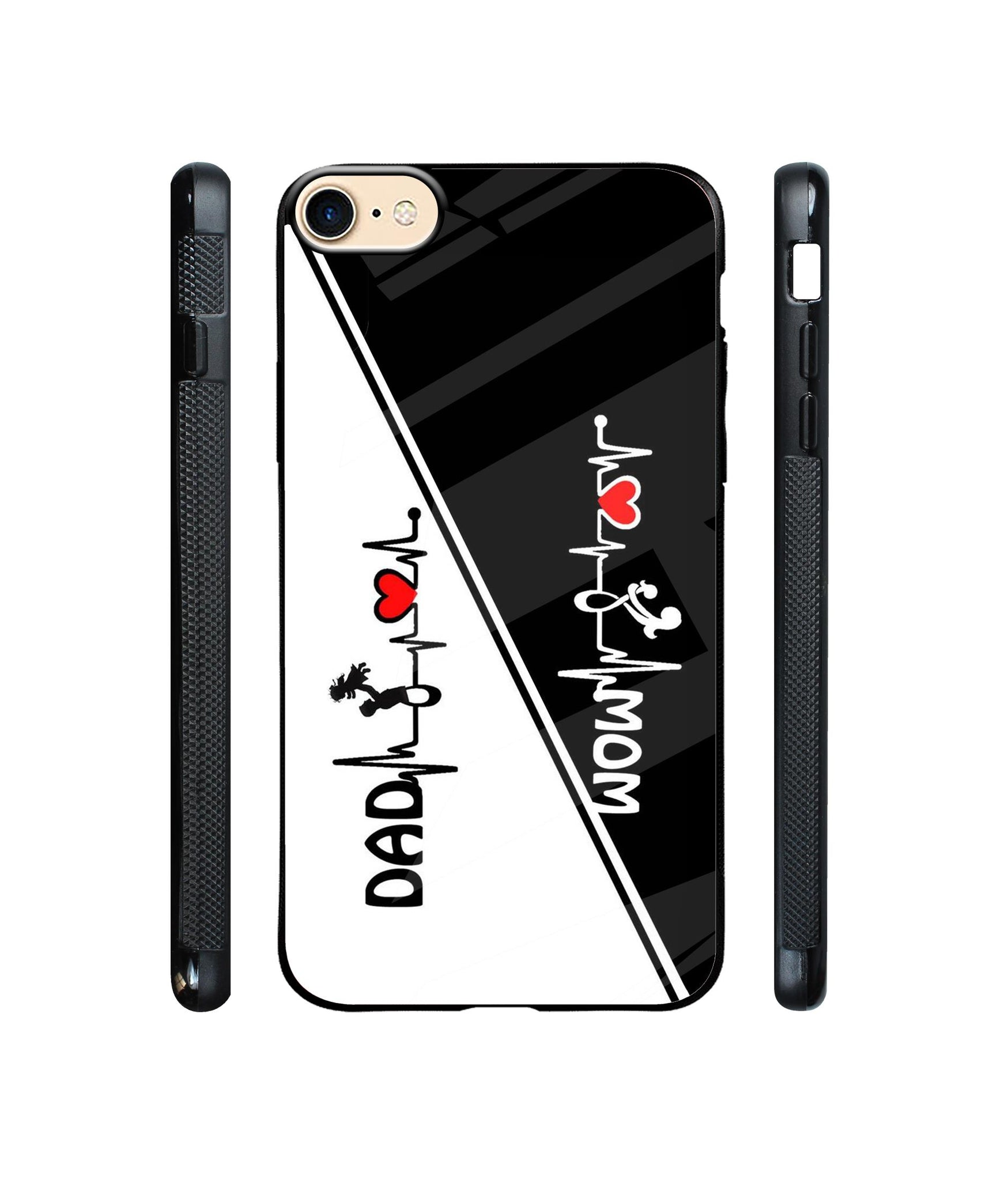 Mom and Dad Lover Designer Printed Glass Cover for Apple iPhone 7 / iPhone 8