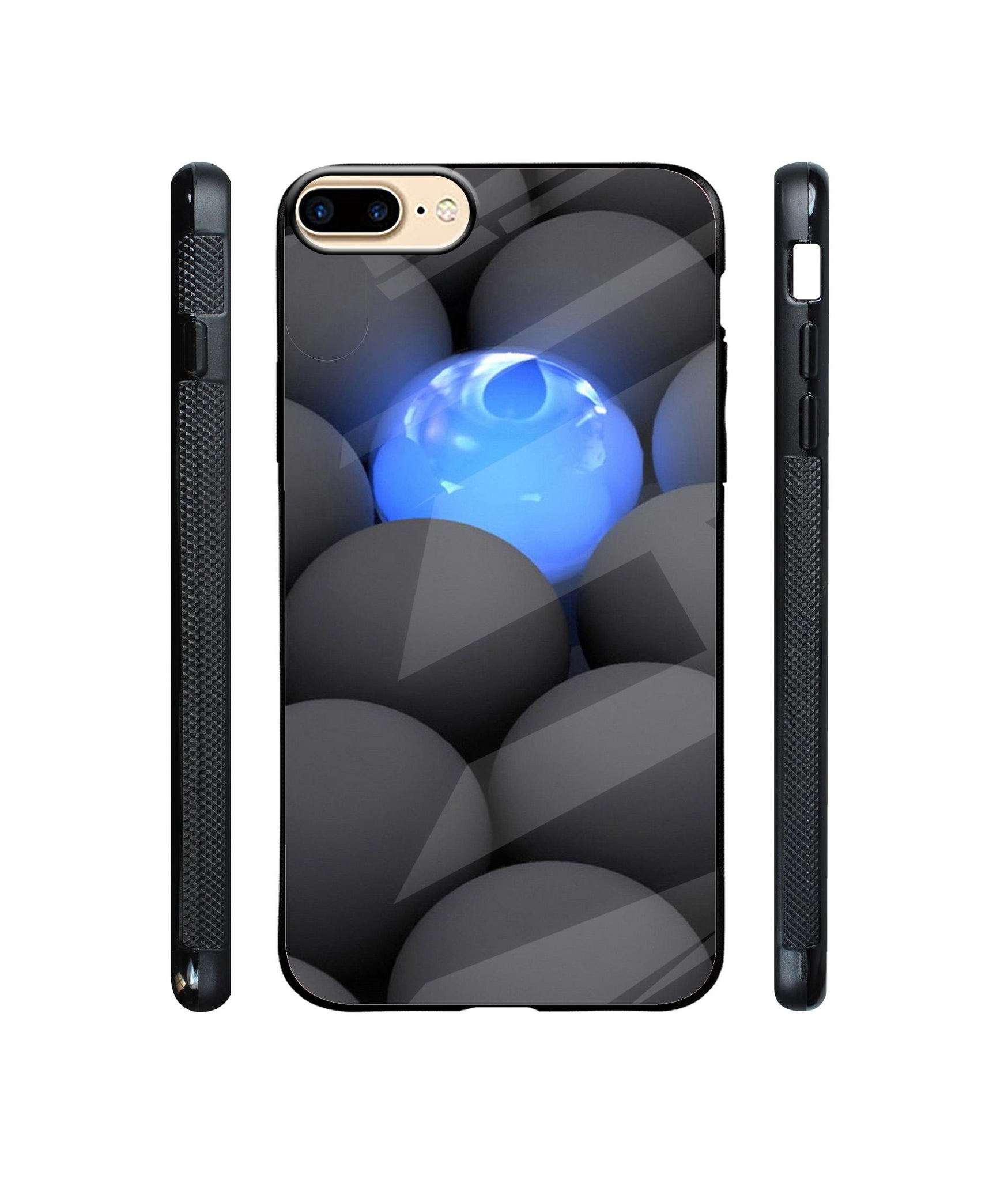 Balls Dark Neon Sight Surface Designer Printed Glass Cover for Apple iPhone 7 Plus / iPhone 8 Plus