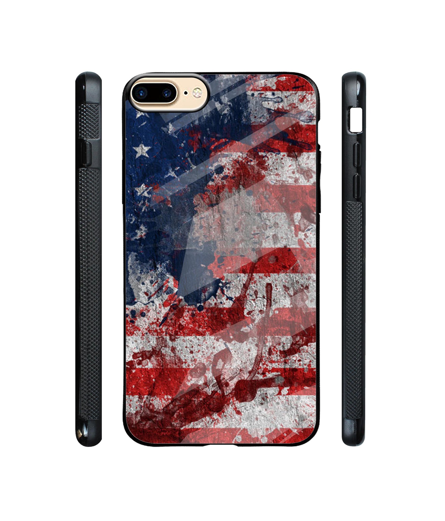 Painting American Designer Printed Glass Cover for Apple iPhone 7 Plus / iPhone 8 Plus