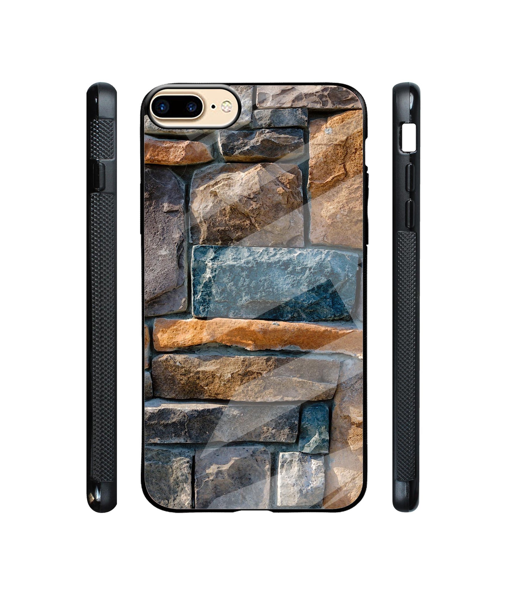 Decorative Stone Cladding Designer Printed Glass Cover for Apple iPhone 7 Plus / iPhone 8 Plus