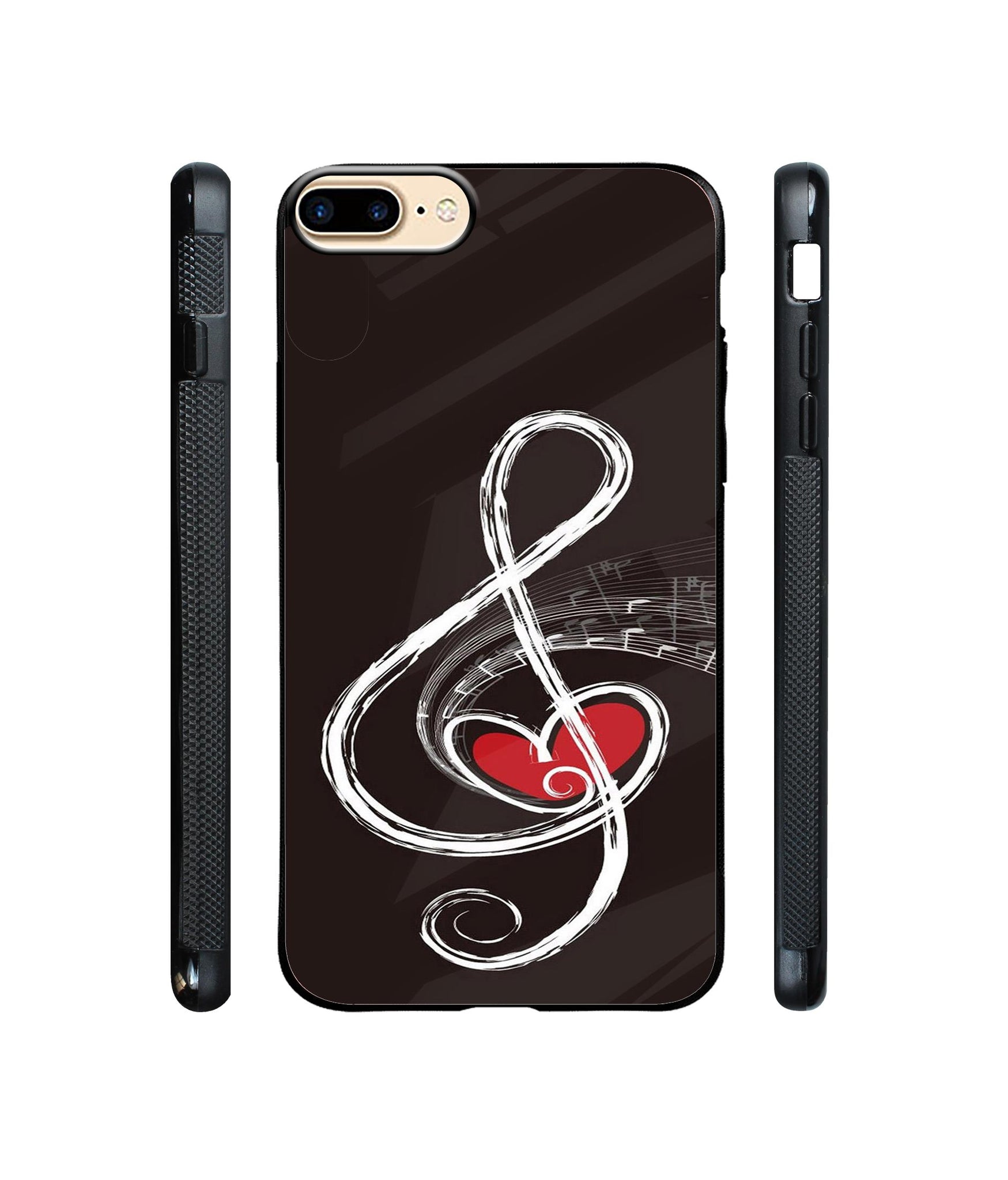 Love Note Music Designer Printed Glass Cover for Apple iPhone 7 Plus / iPhone 8 Plus