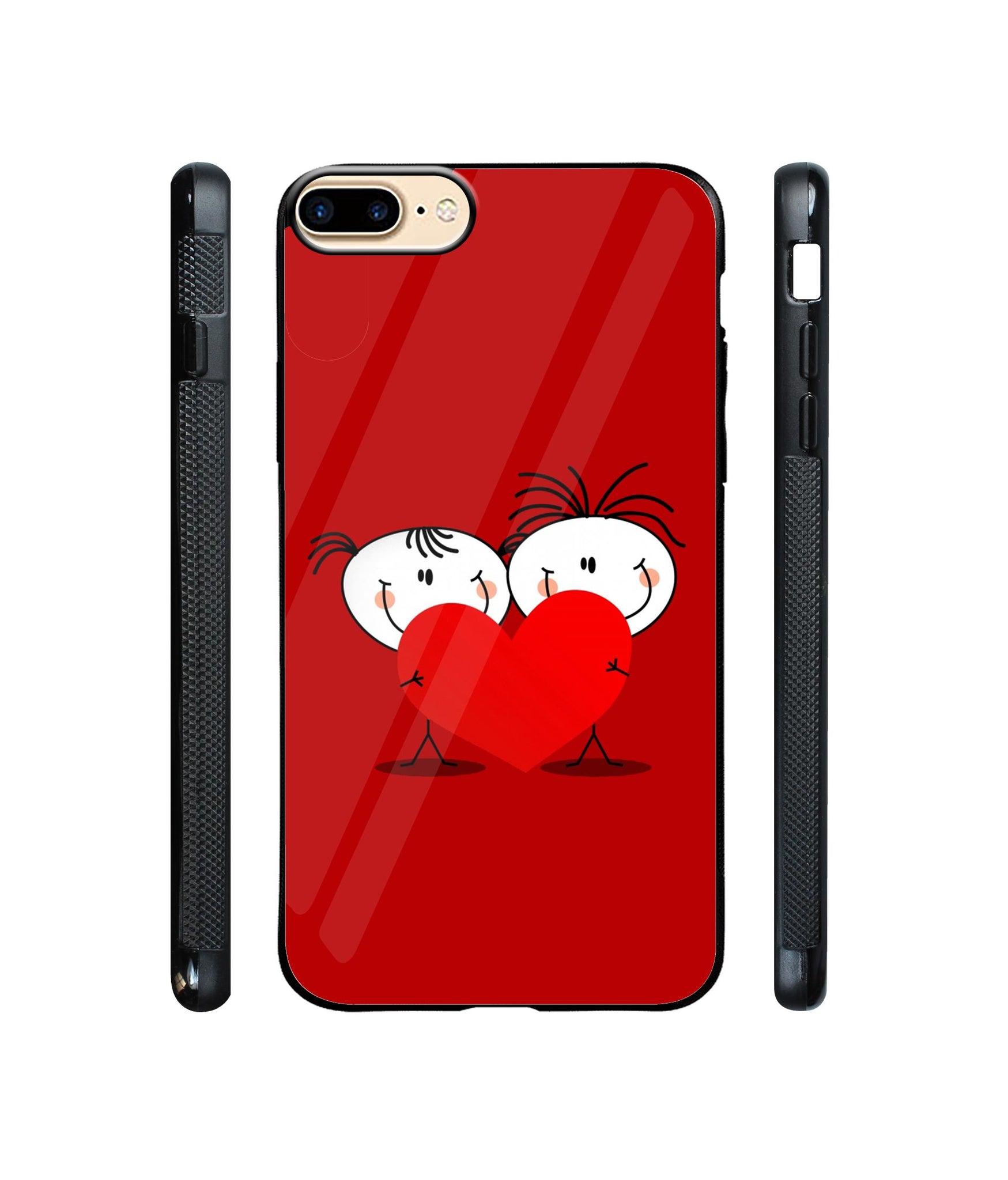 Valentines Day Designer Printed Glass Cover for Apple iPhone 7 Plus / iPhone 8 Plus