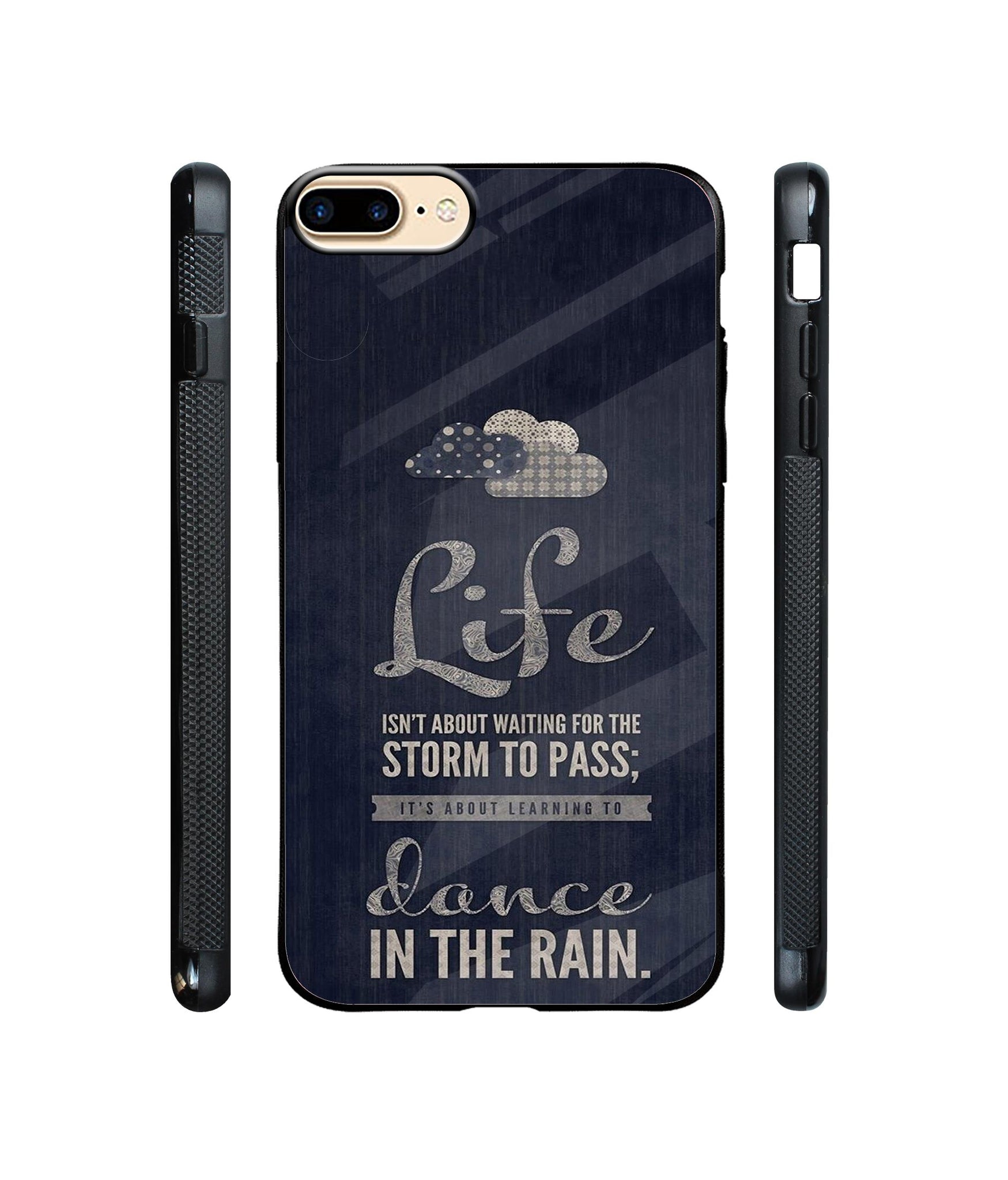 Life Pattern Print Designer Printed Glass Cover for Apple iPhone 7 Plus / iPhone 8 Plus
