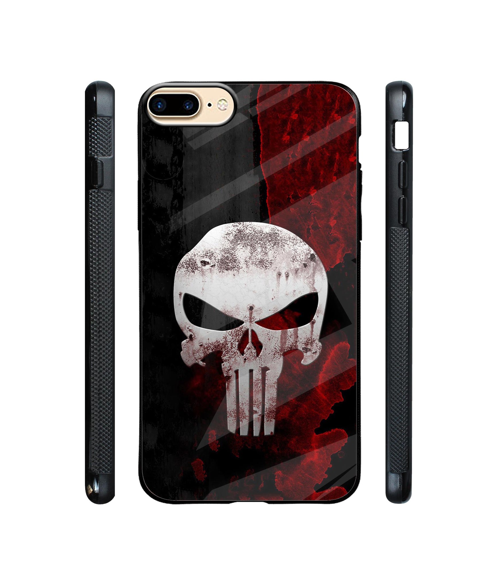 Punisher Skull Designer Printed Glass Cover for Apple iPhone 7 Plus / iPhone 8 Plus