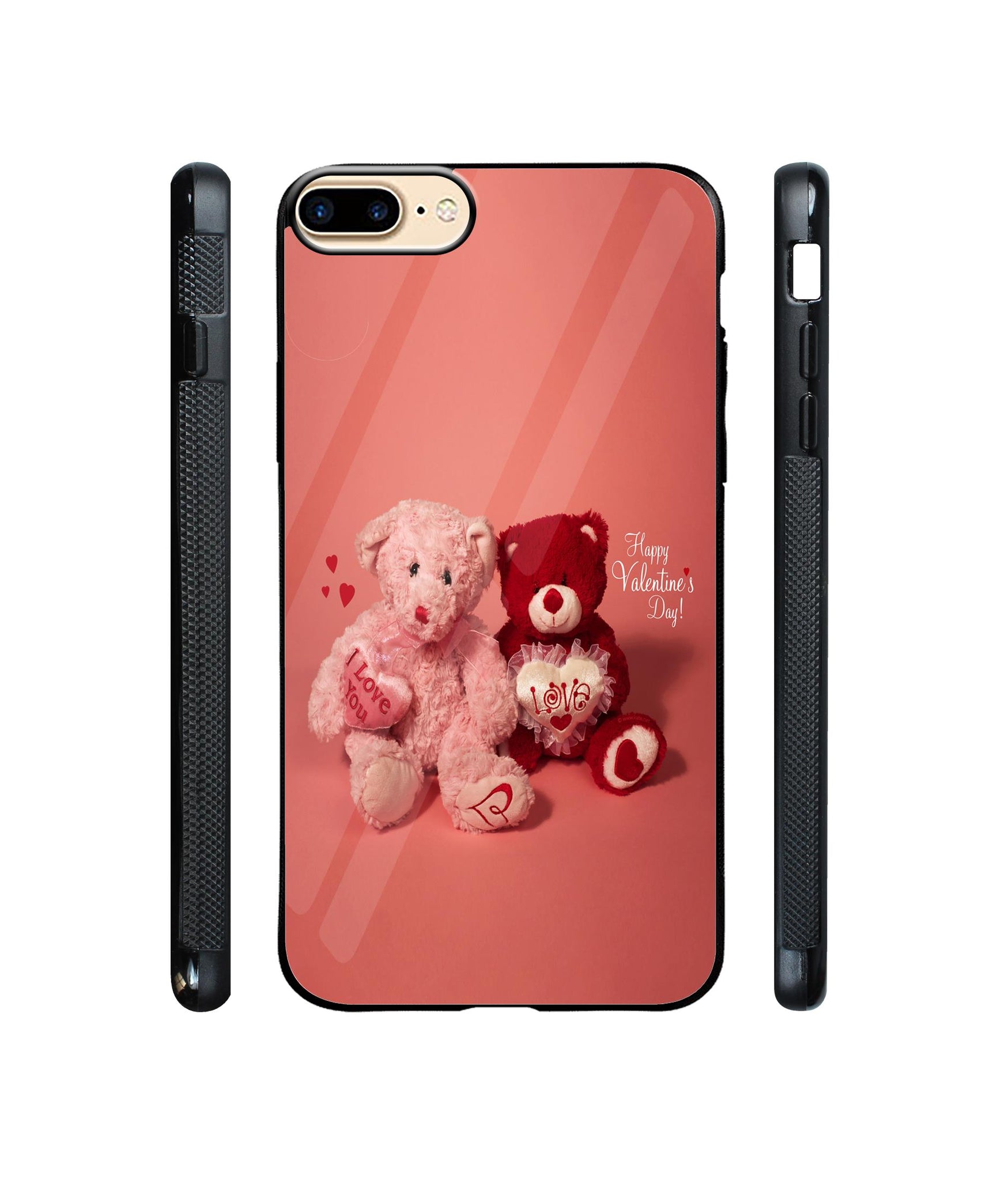 Valentine Day Designer Printed Glass Cover for Apple iPhone 7 Plus / iPhone 8 Plus