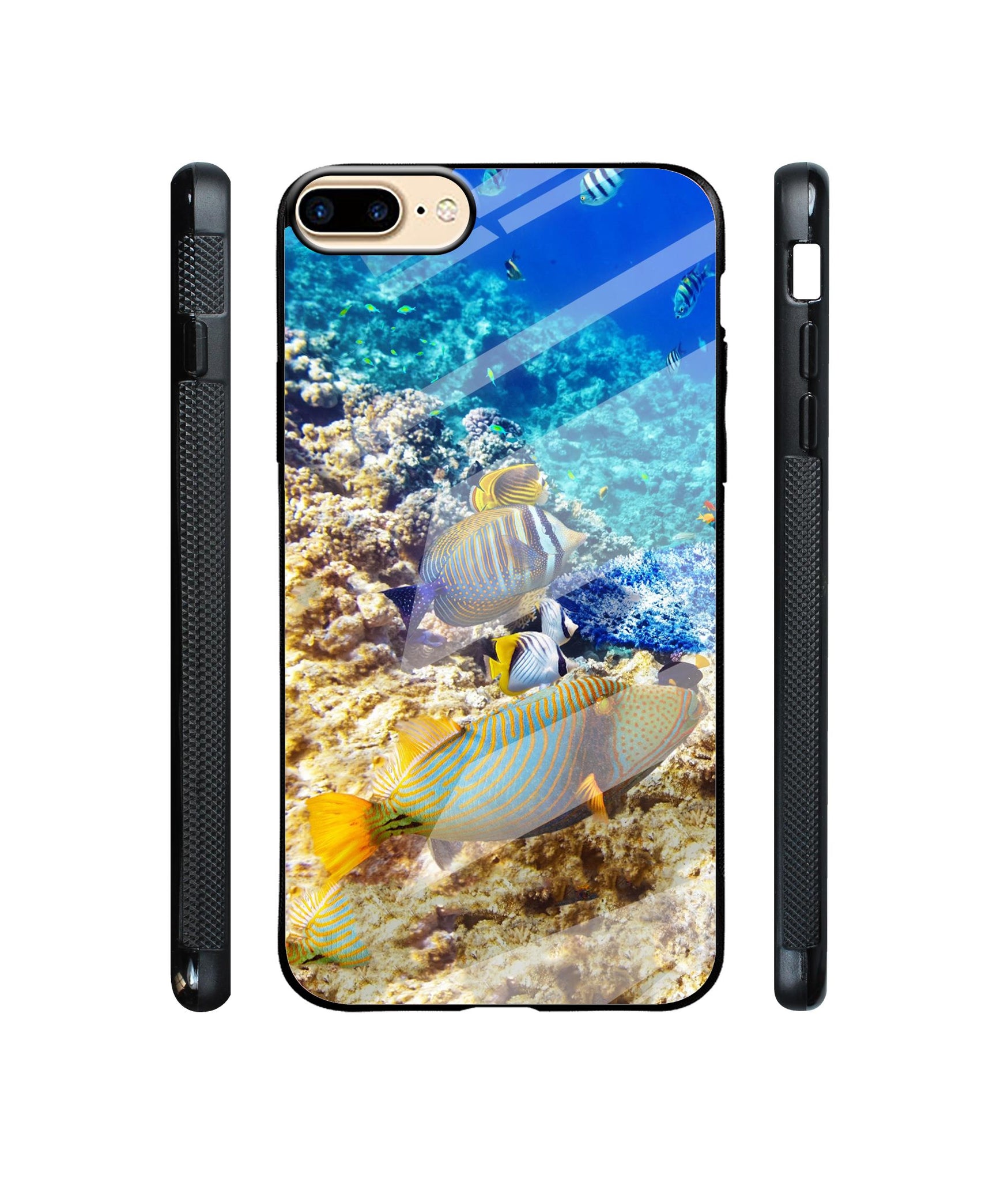 Underwater World Designer Printed Glass Cover for Apple iPhone 7 Plus / iPhone 8 Plus