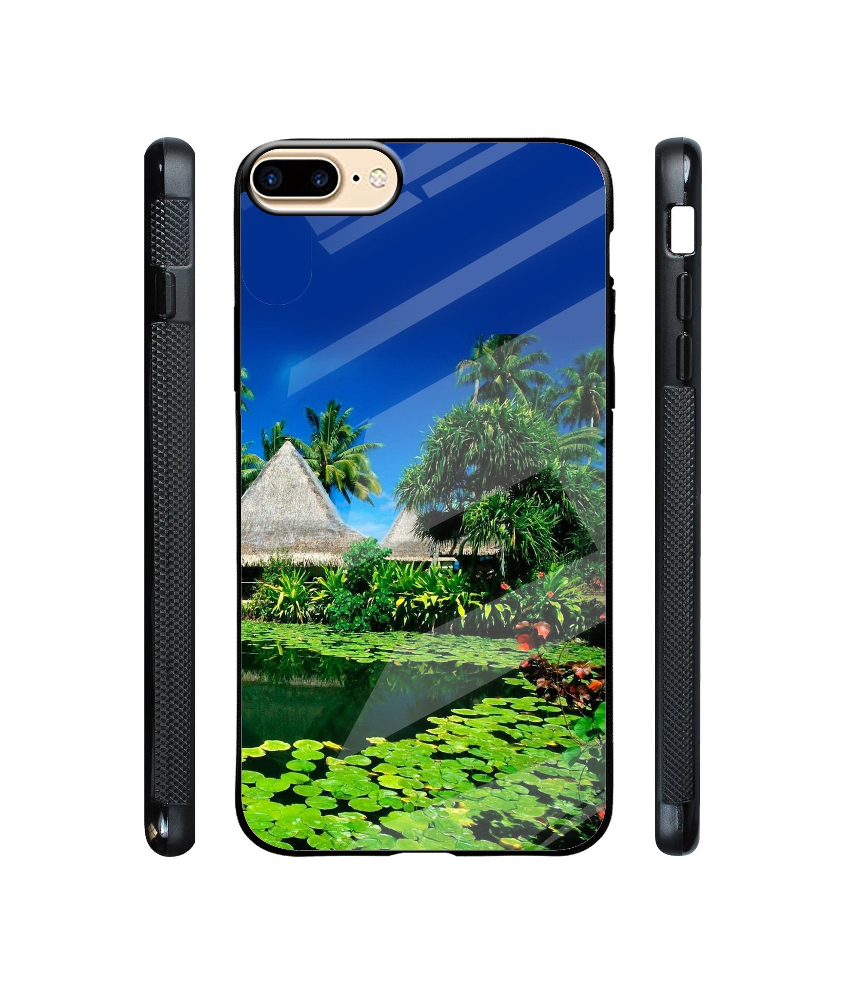 Tropics Water Designer Printed Glass Cover for Apple iPhone 7 Plus / iPhone 8 Plus