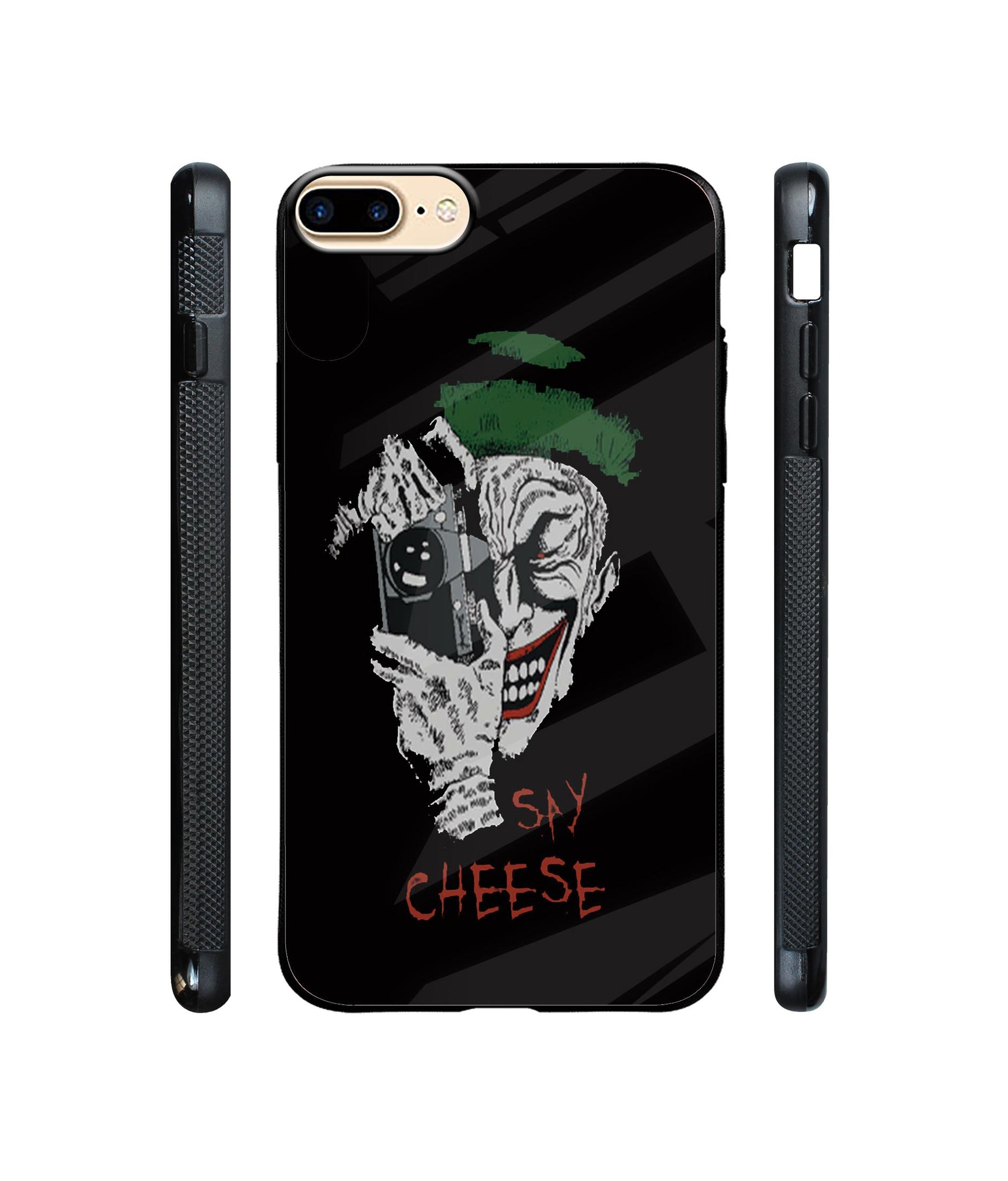 Joker Say Cheese Designer Printed Glass Cover for Apple iPhone 7 Plus / iPhone 8 Plus