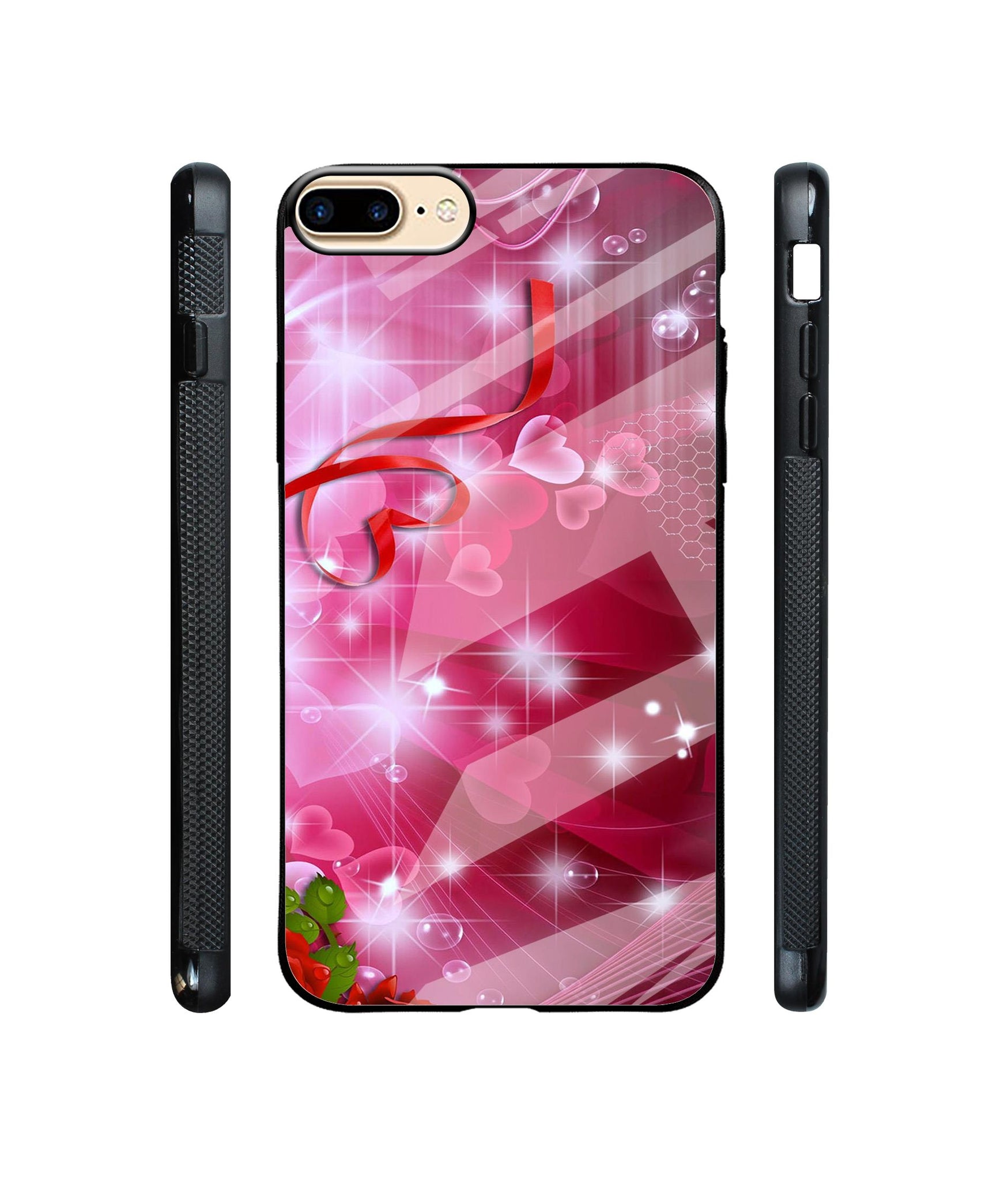 Love Designer Printed Glass Cover for Apple iPhone 7 Plus / iPhone 8 Plus