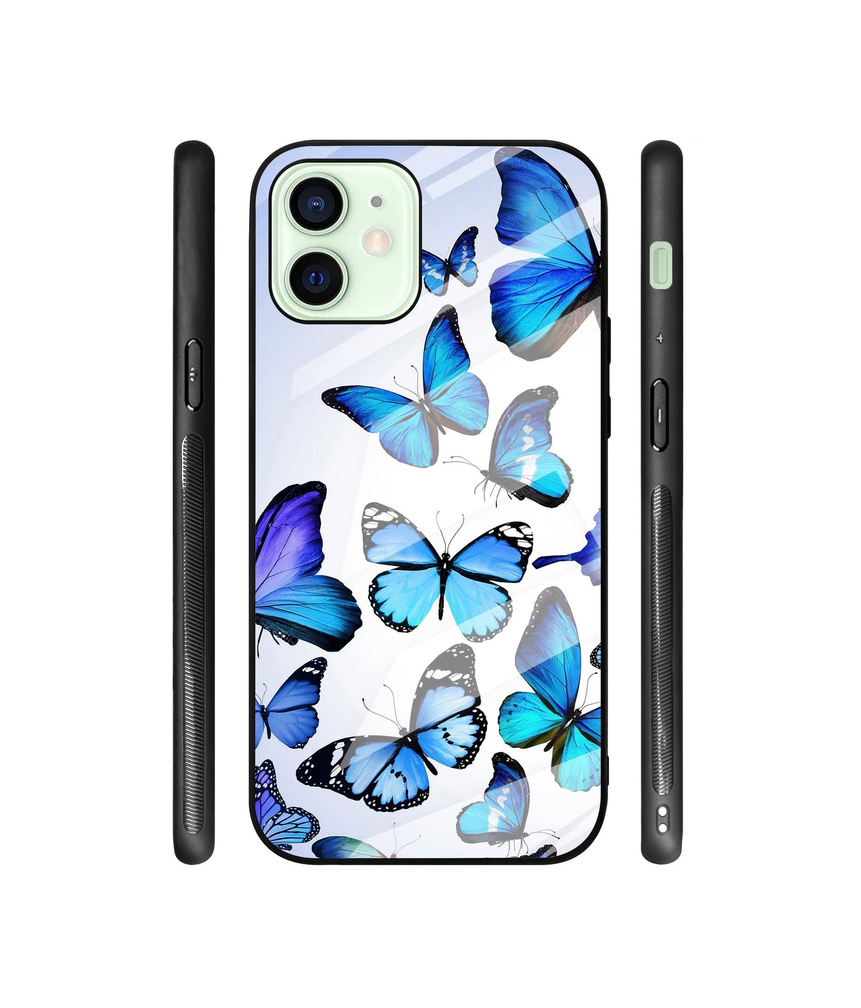 Colorful Butterfly Designer Printed Glass Cover for Apple iPhone 12 Mini