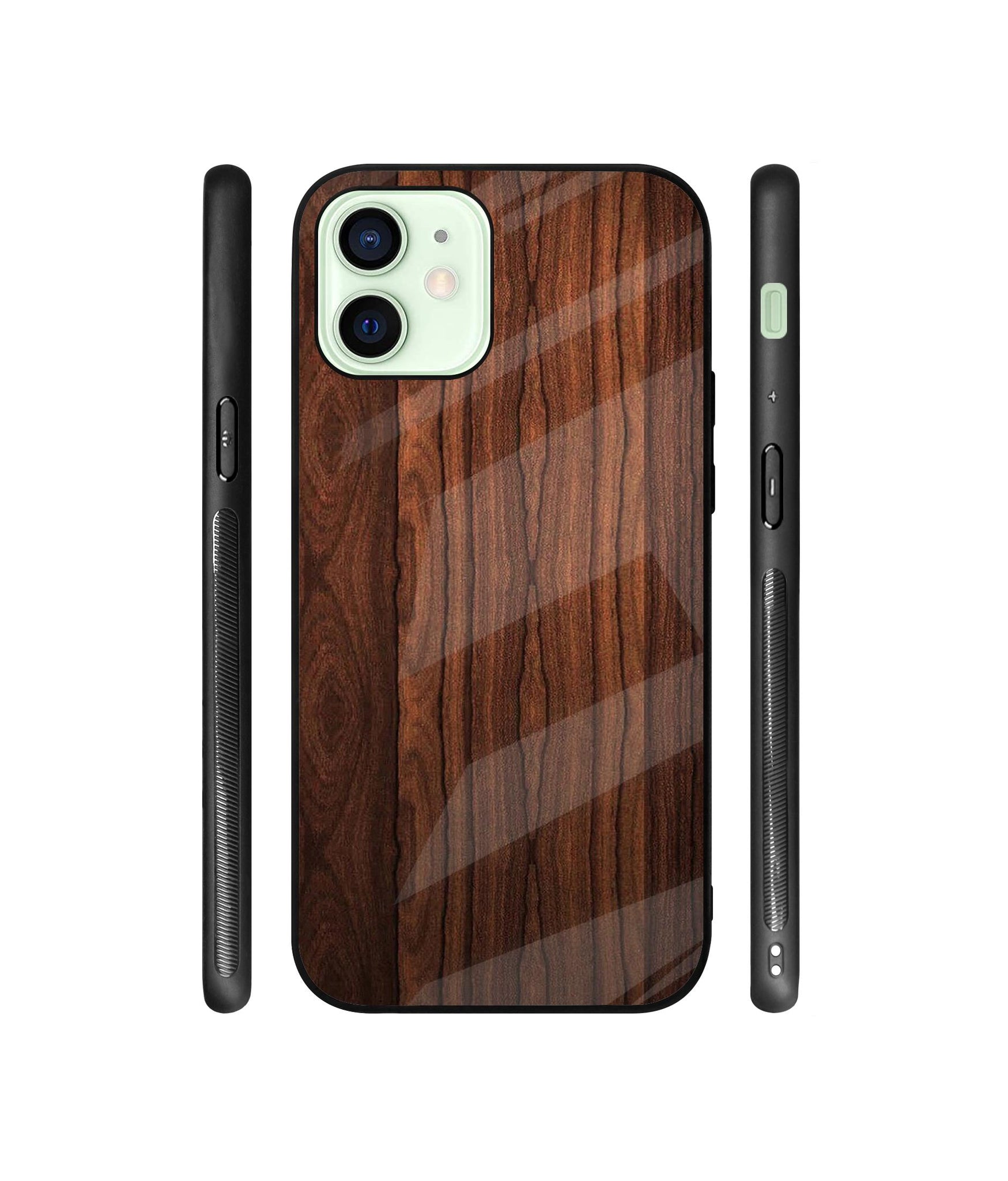 Wooden Texture Designer Printed Glass Cover for Apple iPhone 12 Mini