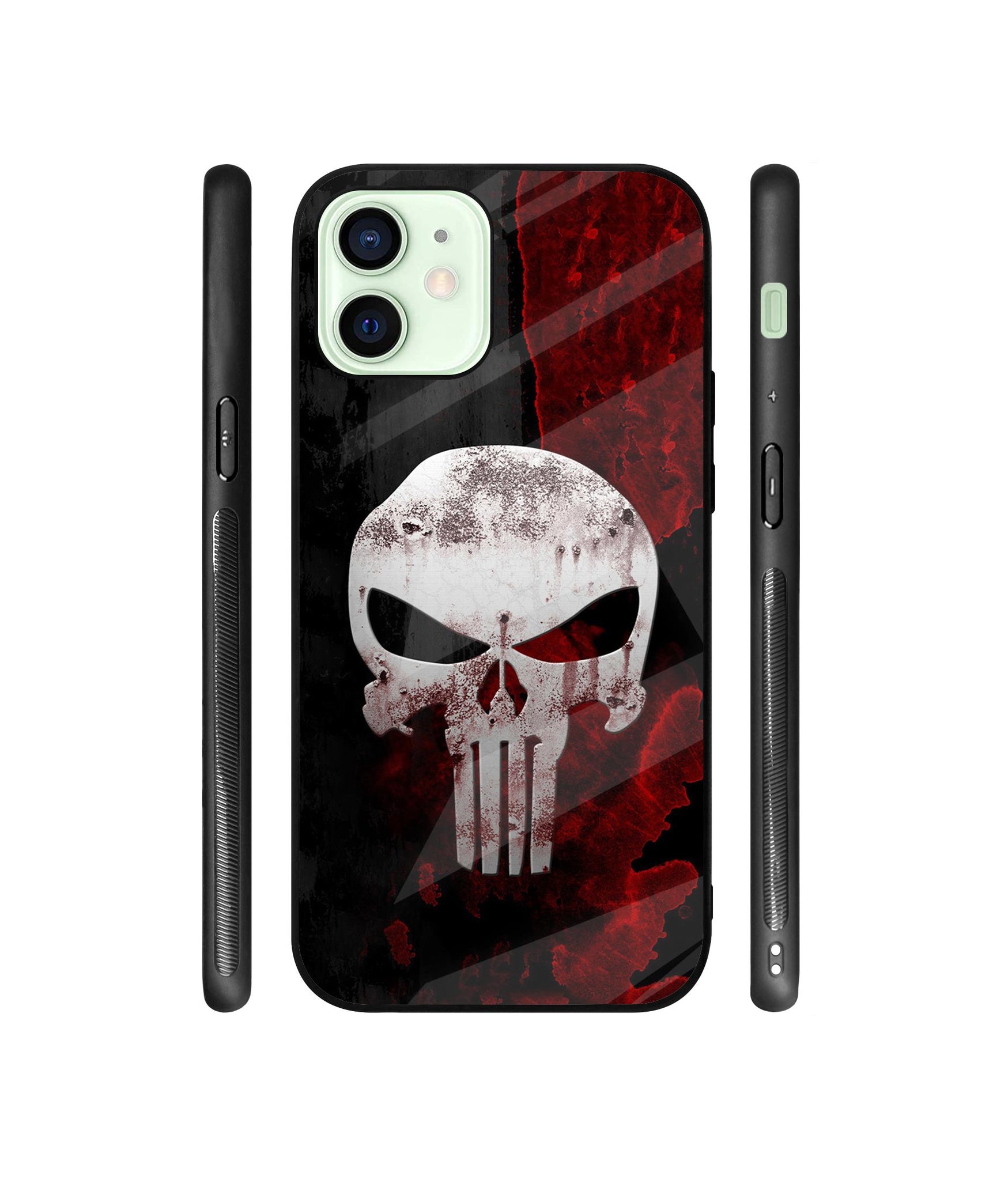 Punisher Skull Designer Printed Glass Cover for Apple iPhone 12 Mini