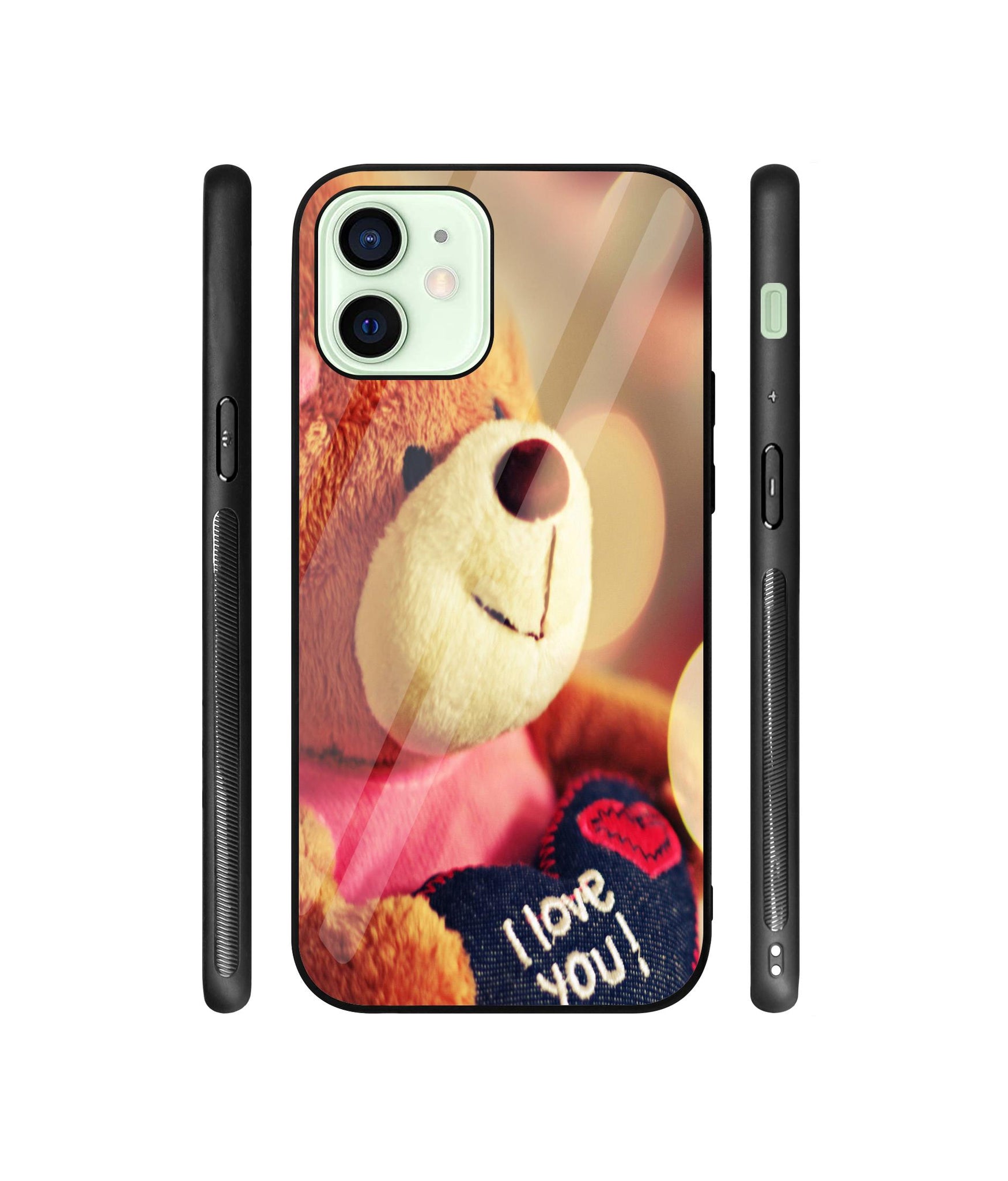 Teddy Bear Designer Printed Glass Cover for Apple iPhone 12 Mini