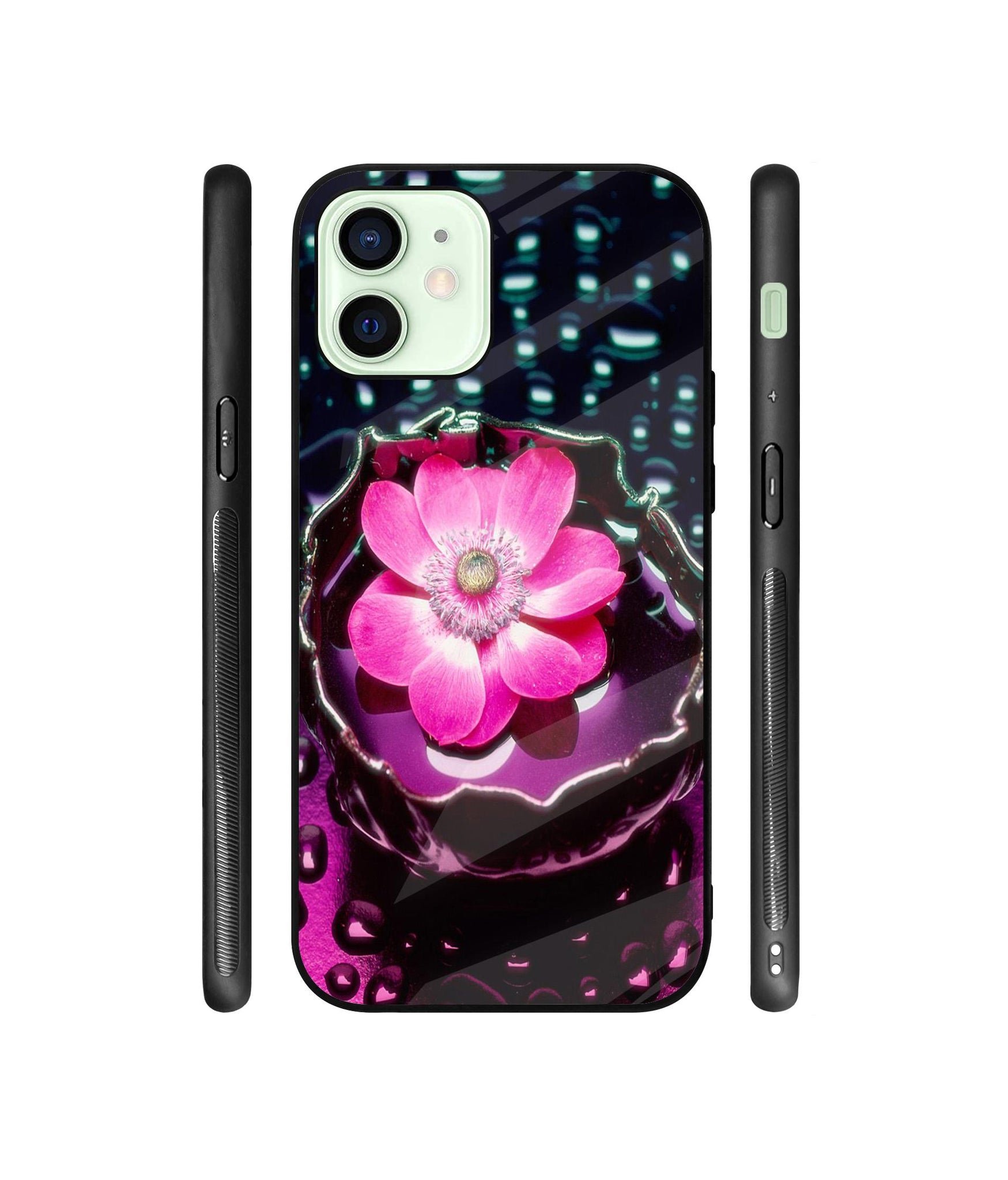 Flower in Water Designer Printed Glass Cover for Apple iPhone 12 Mini