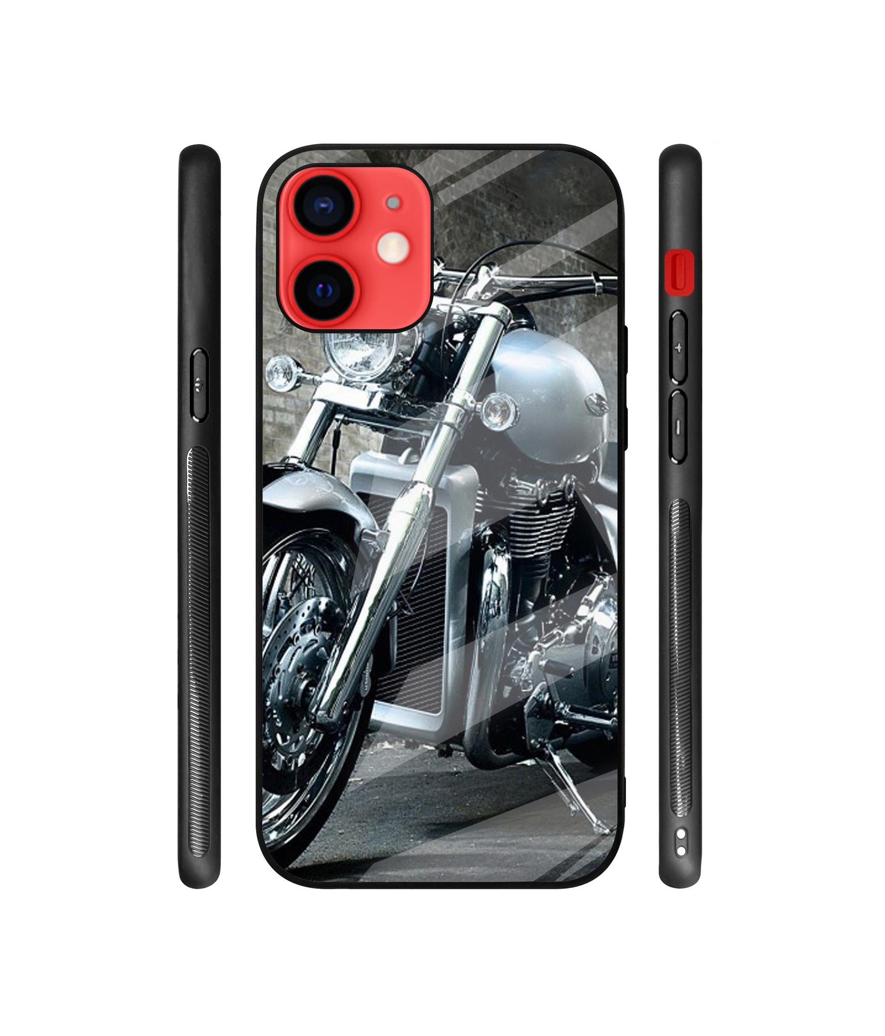 Motorcycle Designer Printed Glass Cover for Apple iPhone 12 / iPhone 12 Pro