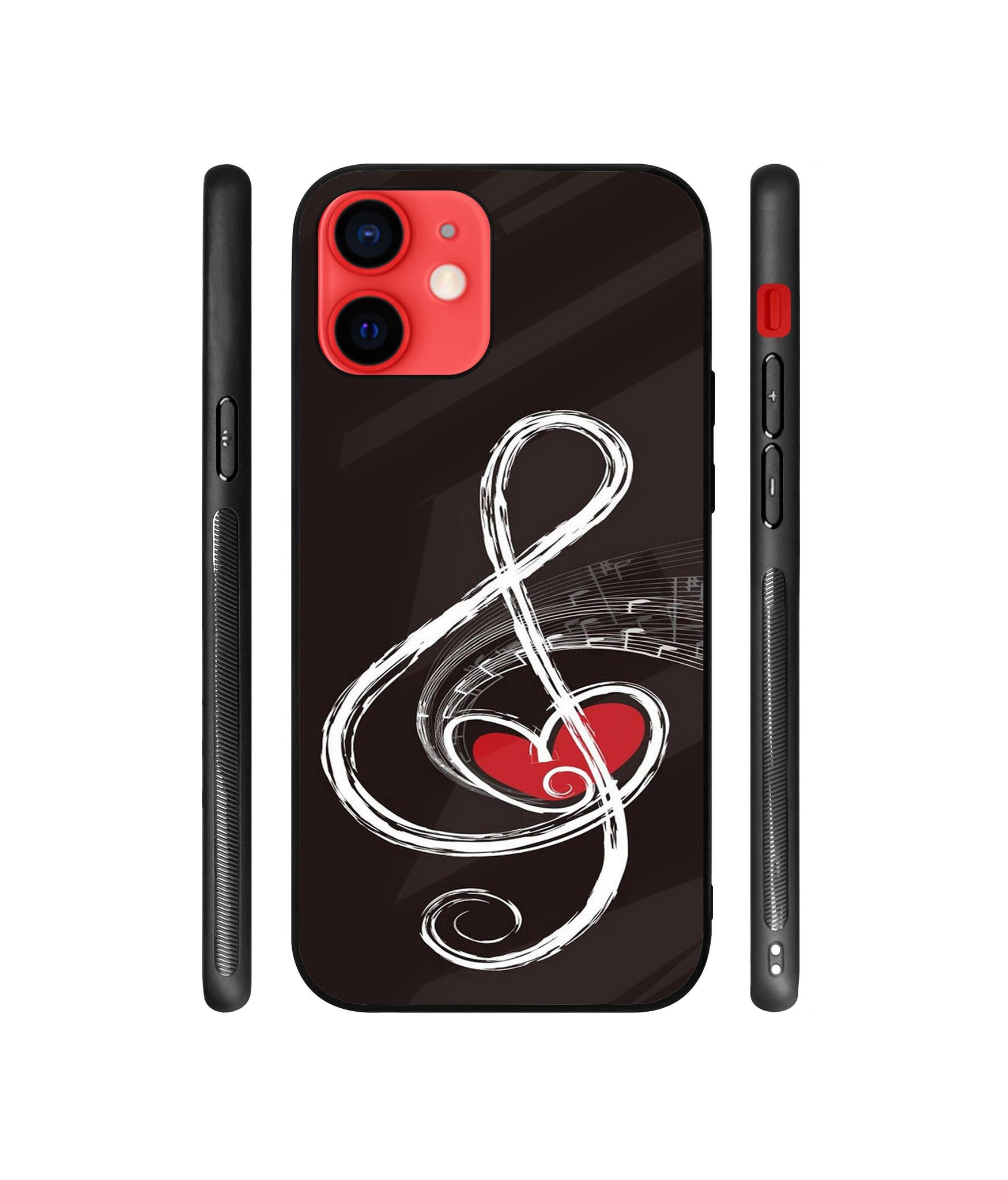 Love Note Music Designer Printed Glass Cover for Apple iPhone 12 / iPhone 12 Pro
