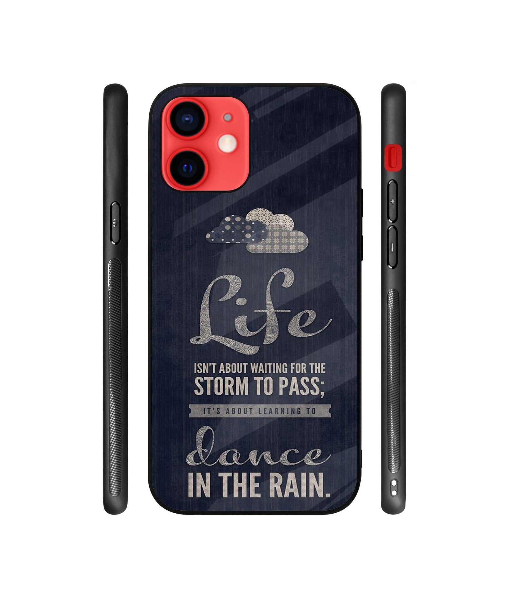 Life Pattern Print Designer Printed Glass Cover for Apple iPhone 12 / iPhone 12 Pro