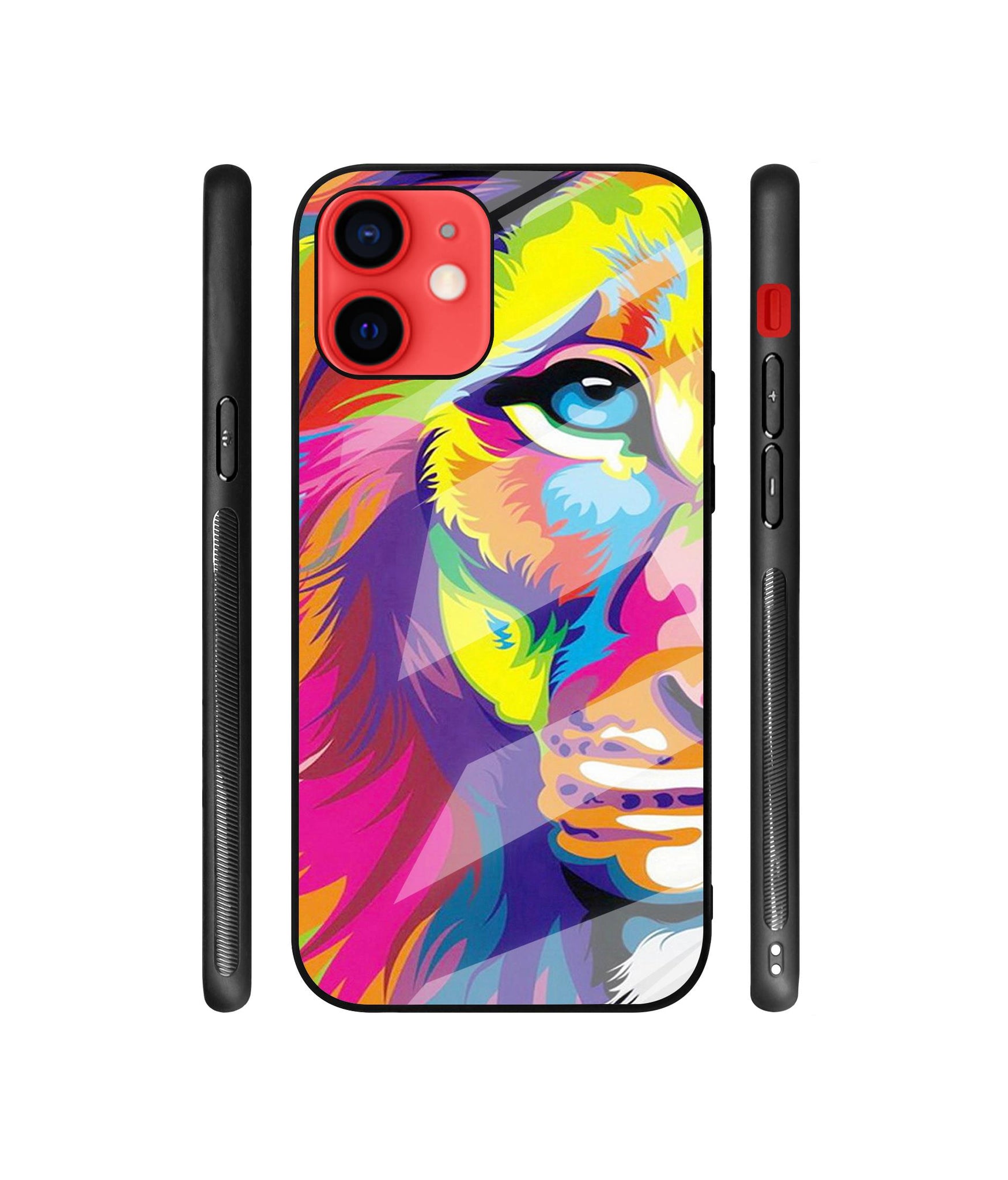 Lion Designer Printed Glass Cover for Apple iPhone 12 / iPhone 12 Pro