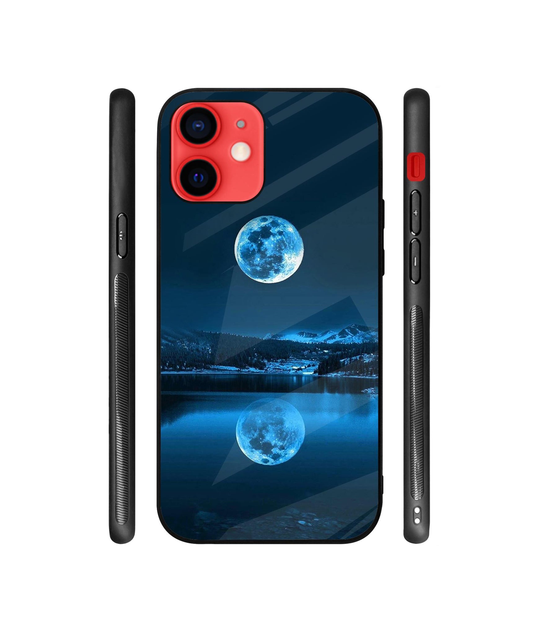 Moon Pattern Print Designer Printed Glass Cover for Apple iPhone 12 / iPhone 12 Pro