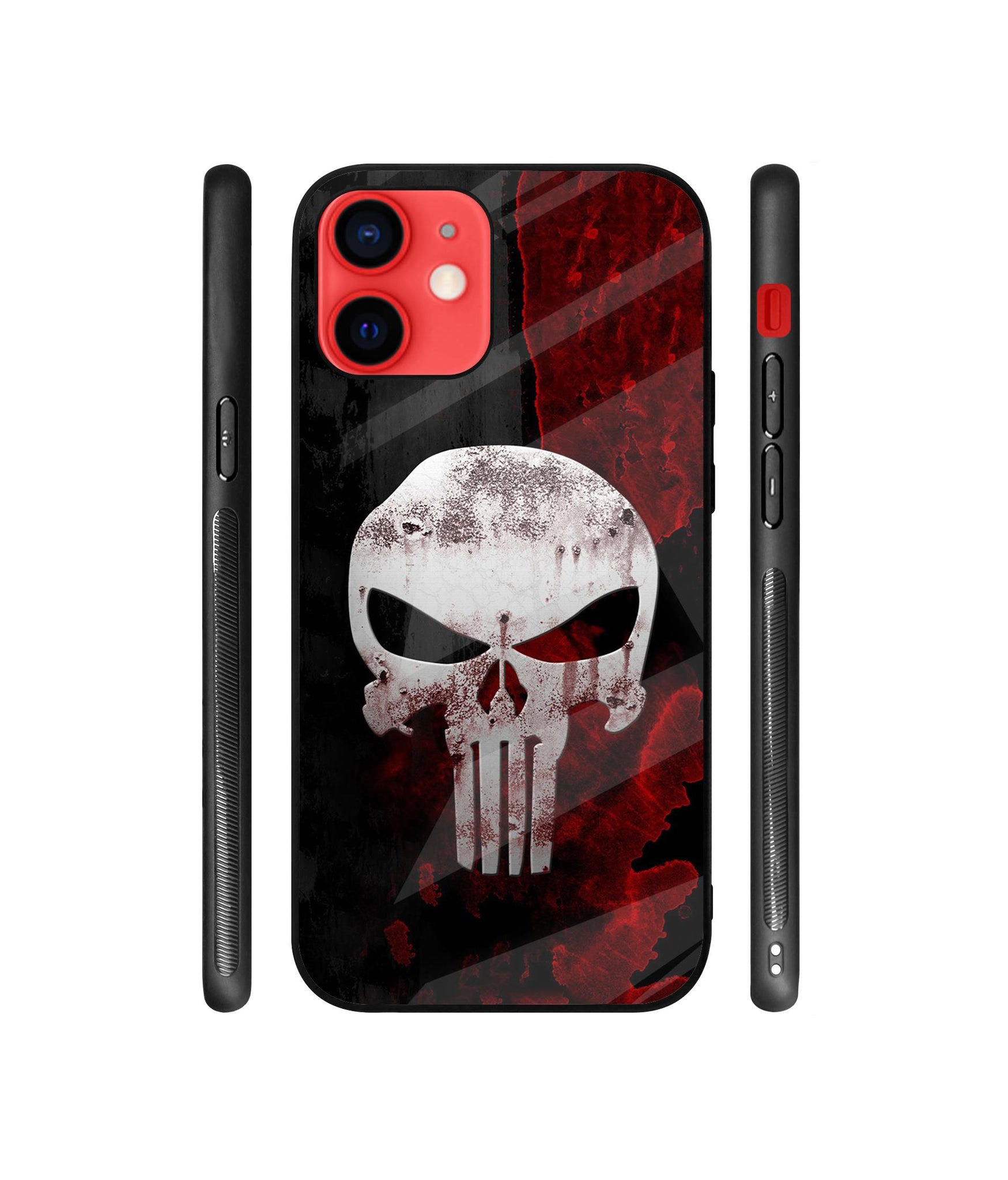 Punisher Skull Designer Printed Glass Cover for Apple iPhone 12 / iPhone 12 Pro
