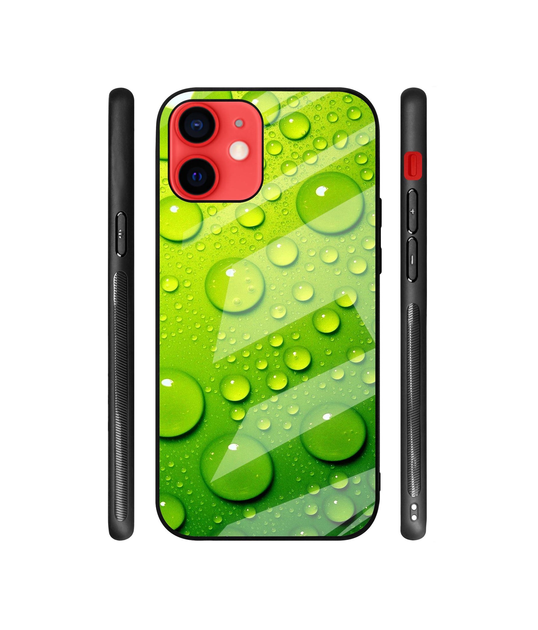 Green Bubbles Designer Printed Glass Cover for Apple iPhone 12 / iPhone 12 Pro