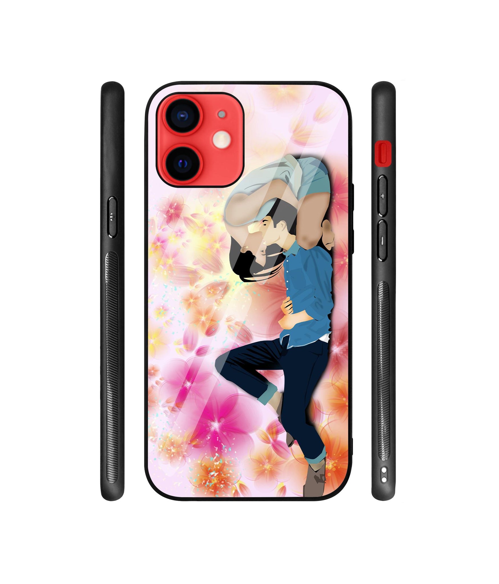 Couple Love Designer Printed Glass Cover for Apple iPhone 12 / iPhone 12 Pro