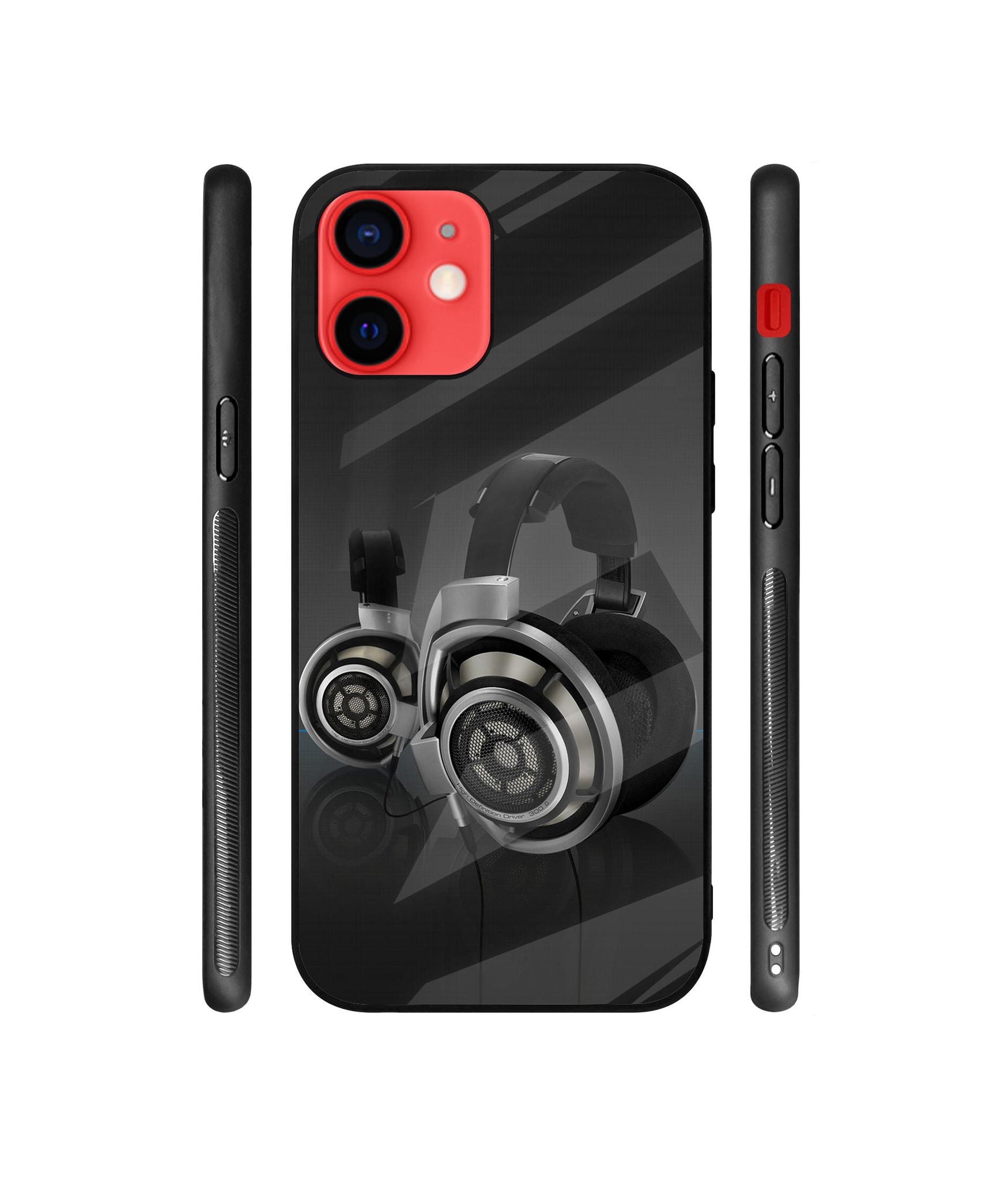 Head Phone Designer Printed Glass Cover for Apple iPhone 12 / iPhone 12 Pro