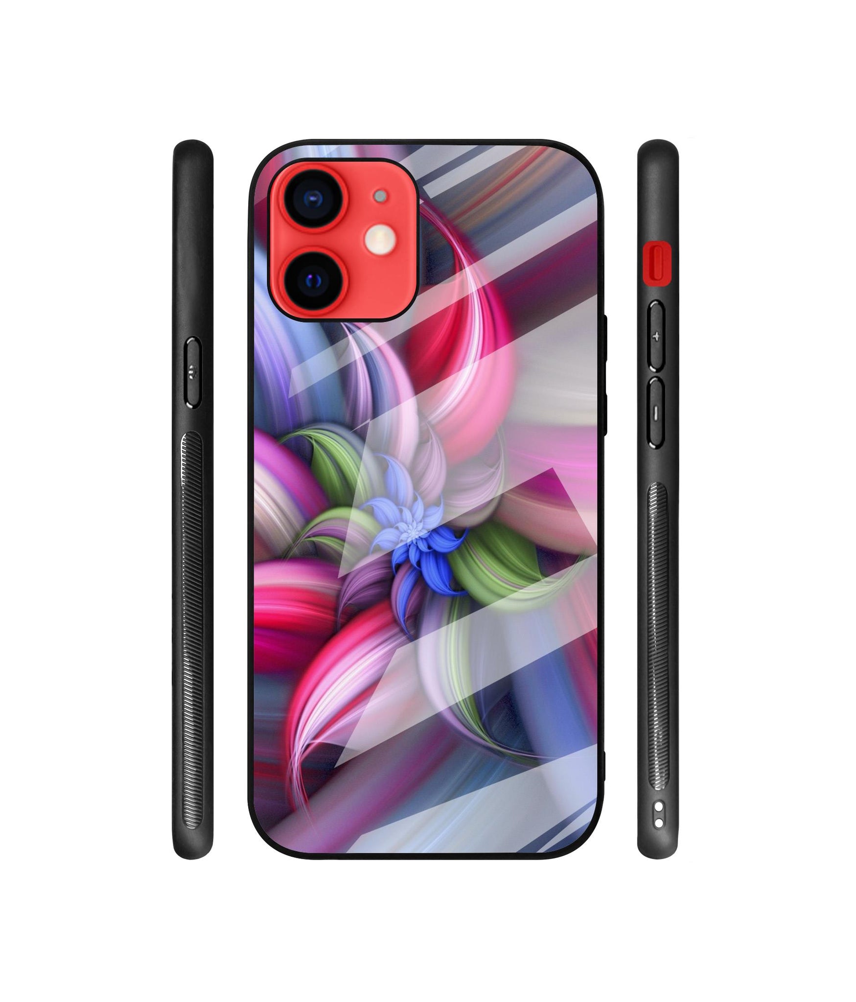 Colorful Flower Designer Printed Glass Cover for Apple iPhone 12 / iPhone 12 Pro