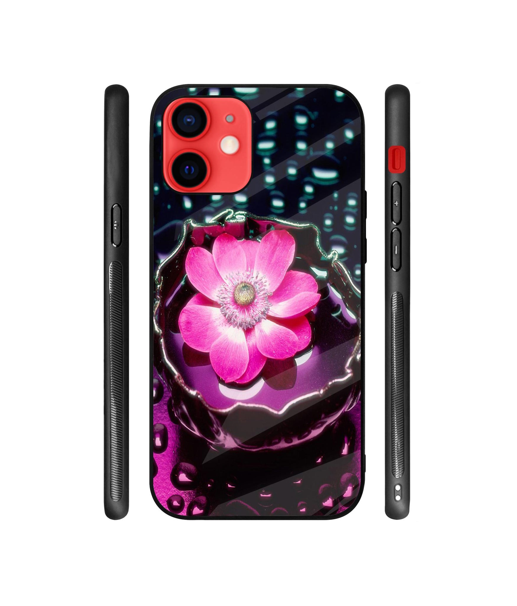 Flower in Water Designer Printed Glass Cover for Apple iPhone 12 / iPhone 12 Pro