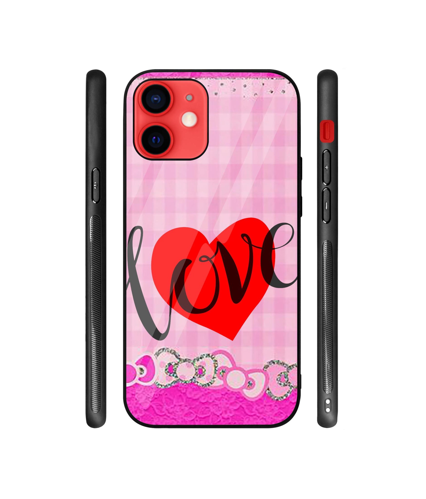 Love Print On Cloth Designer Printed Glass Cover for Apple iPhone 12 / iPhone 12 Pro