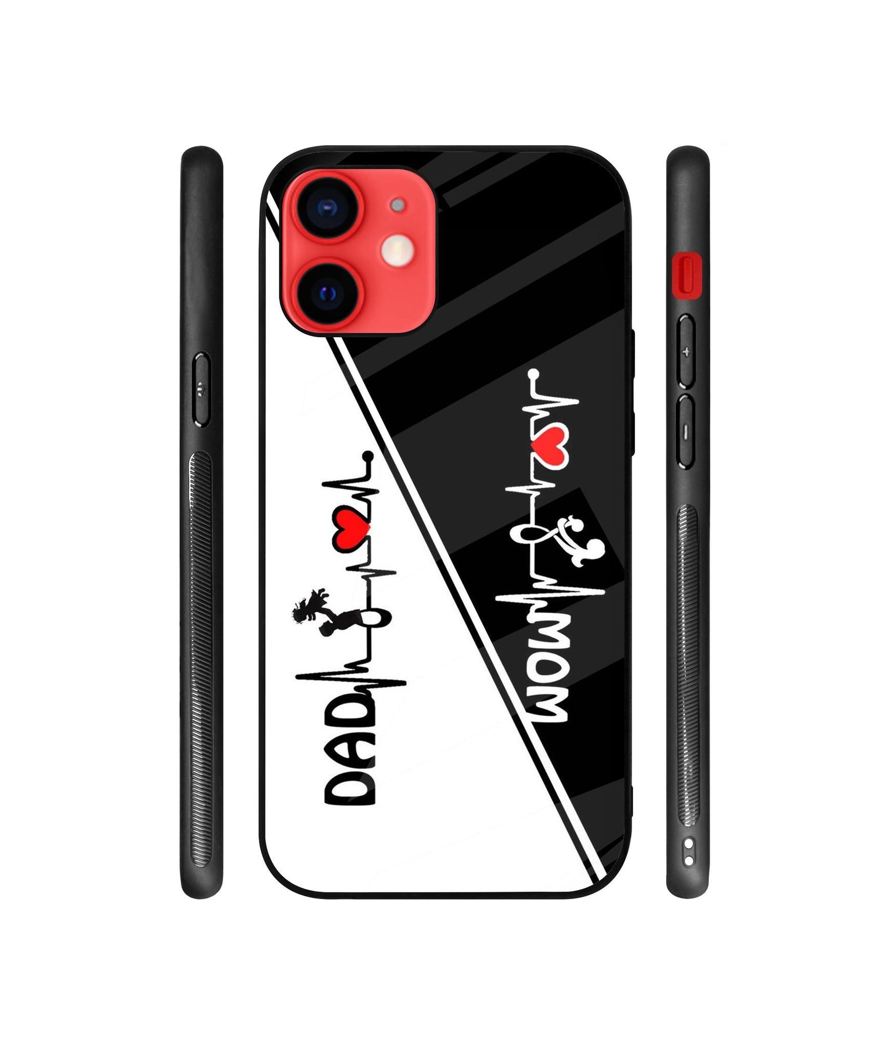 Mom and Dad Lover Designer Printed Glass Cover for Apple iPhone 12 / iPhone 12 Pro