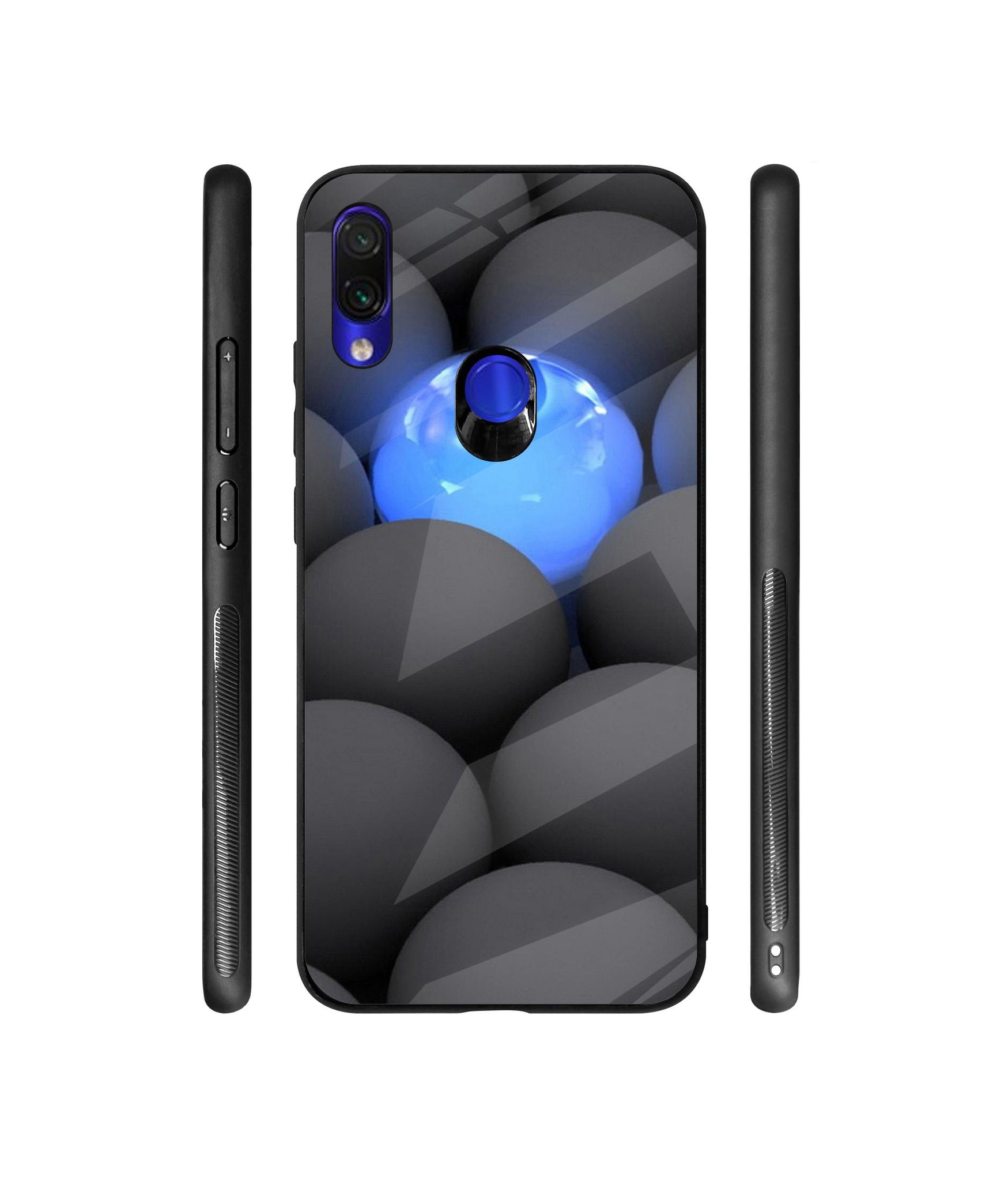 Balls Dark Neon Sight Surface Designer Printed Glass Cover for Mi Redmi Note 7 / Note 7 Pro / Note 7S