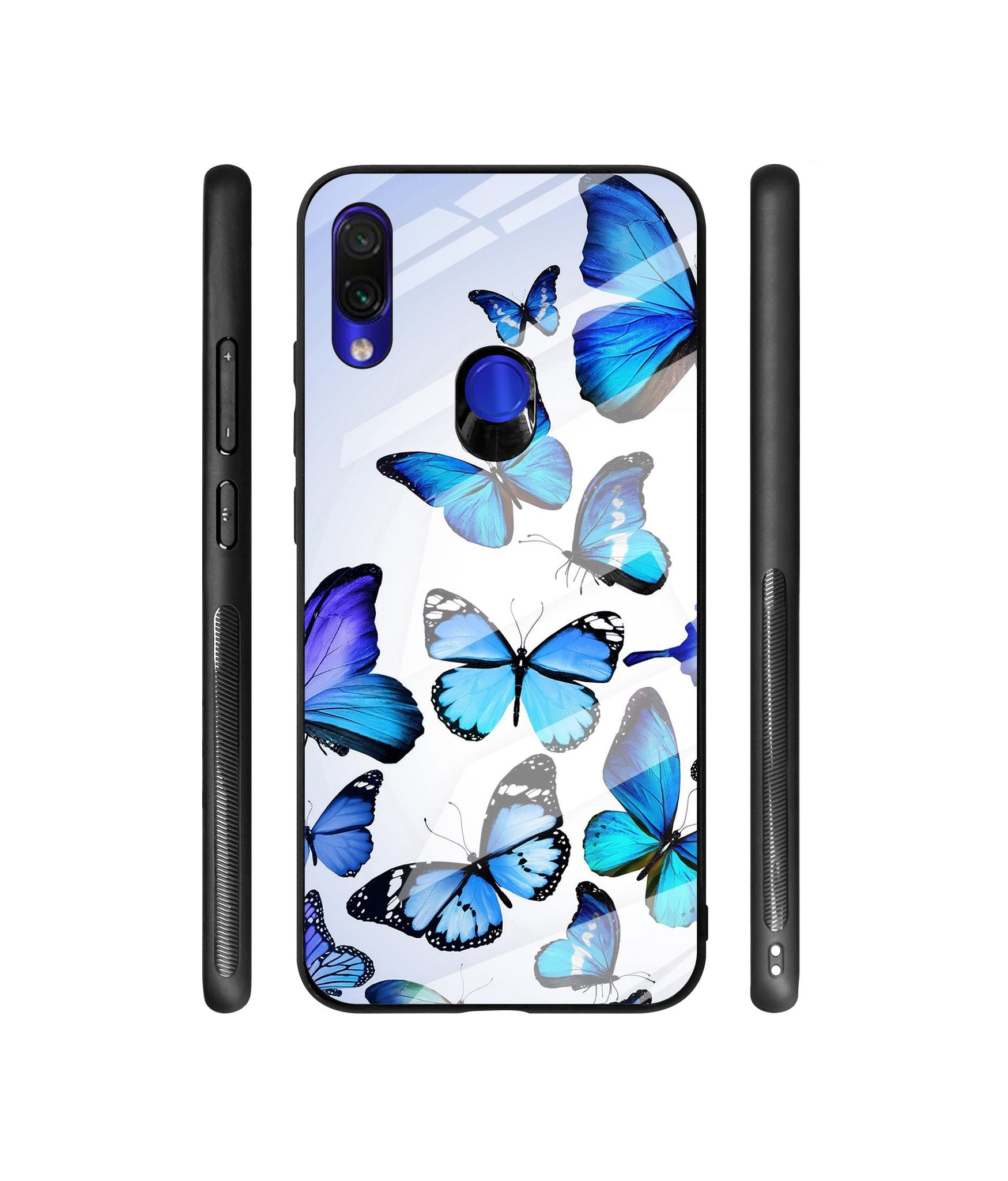 Colorful Butterfly Designer Printed Glass Cover for Mi Redmi Note 7 / Note 7 Pro / Note 7S